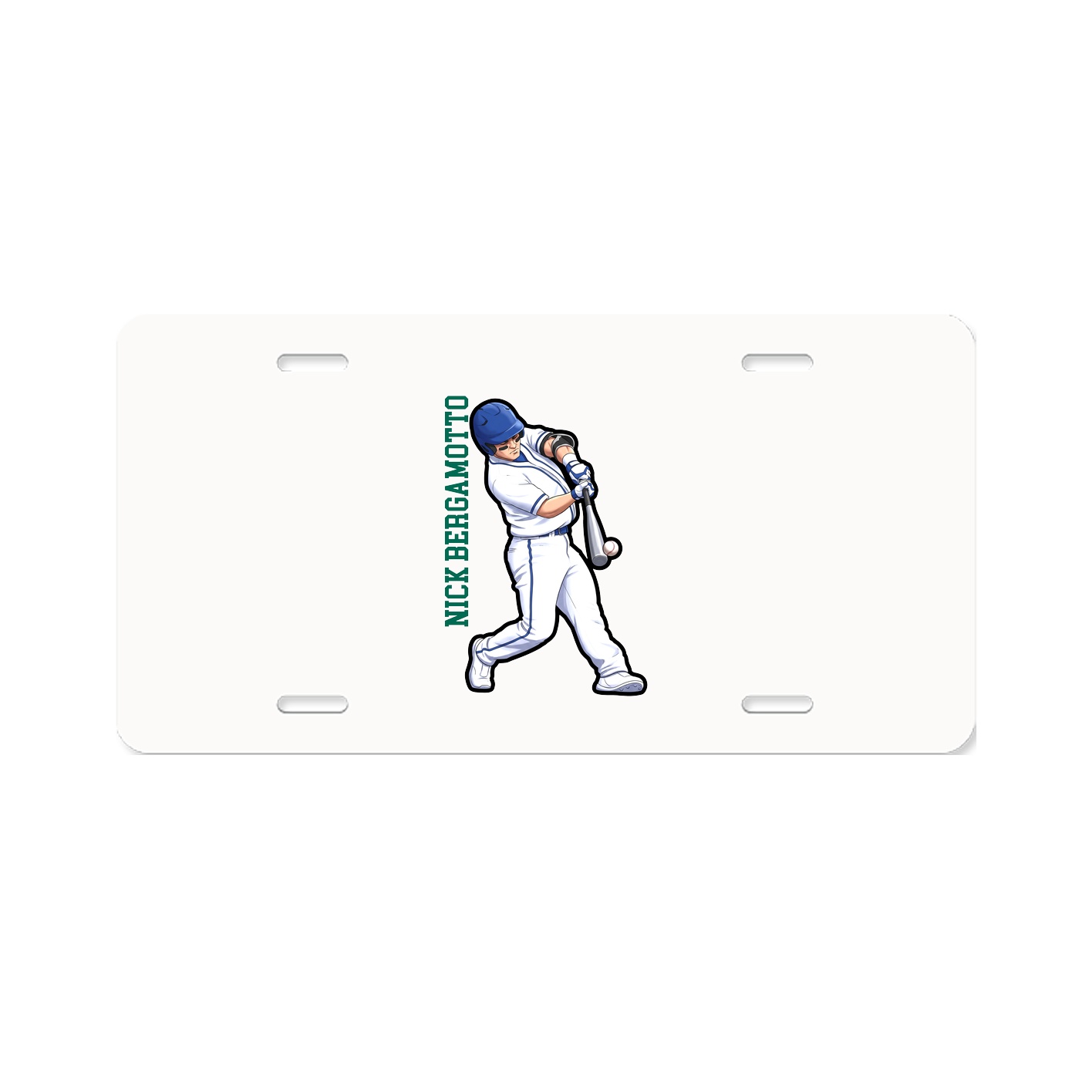 License Plate — Name Vertical in Classic