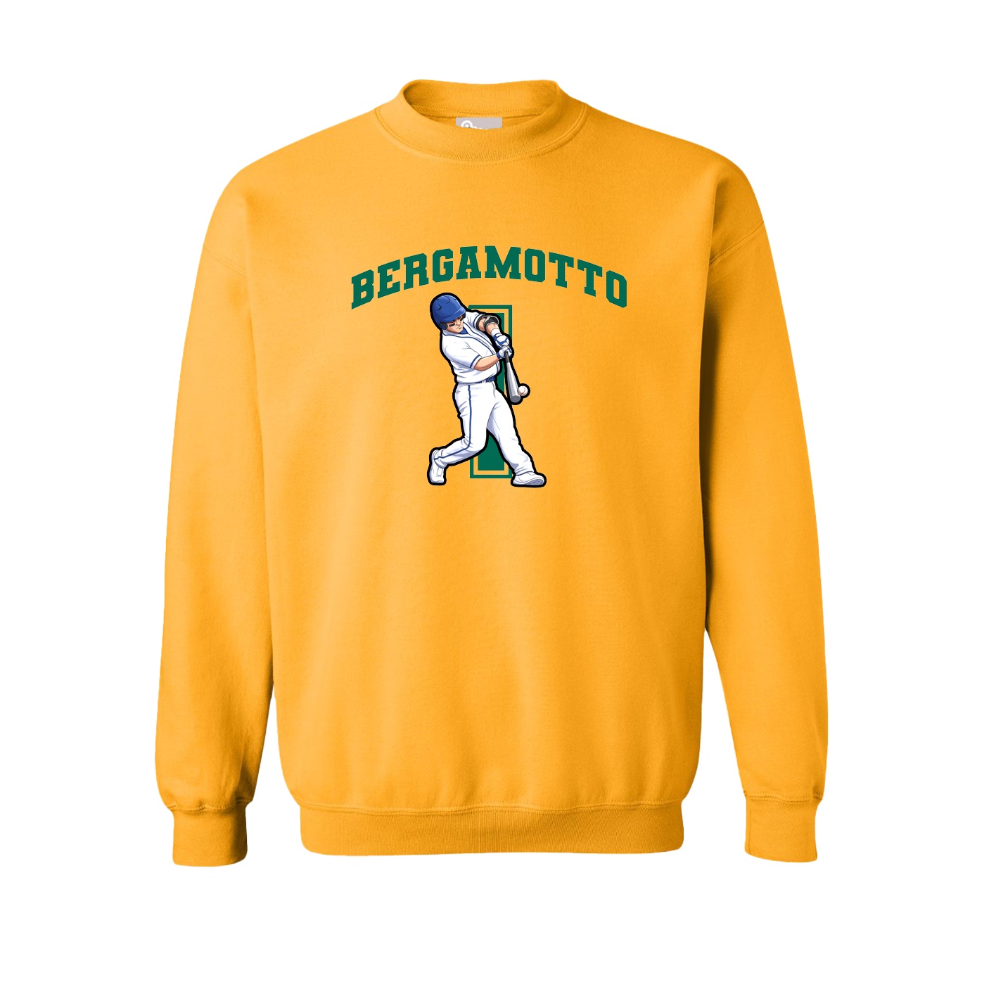 Fleece Crew — Number in Gold