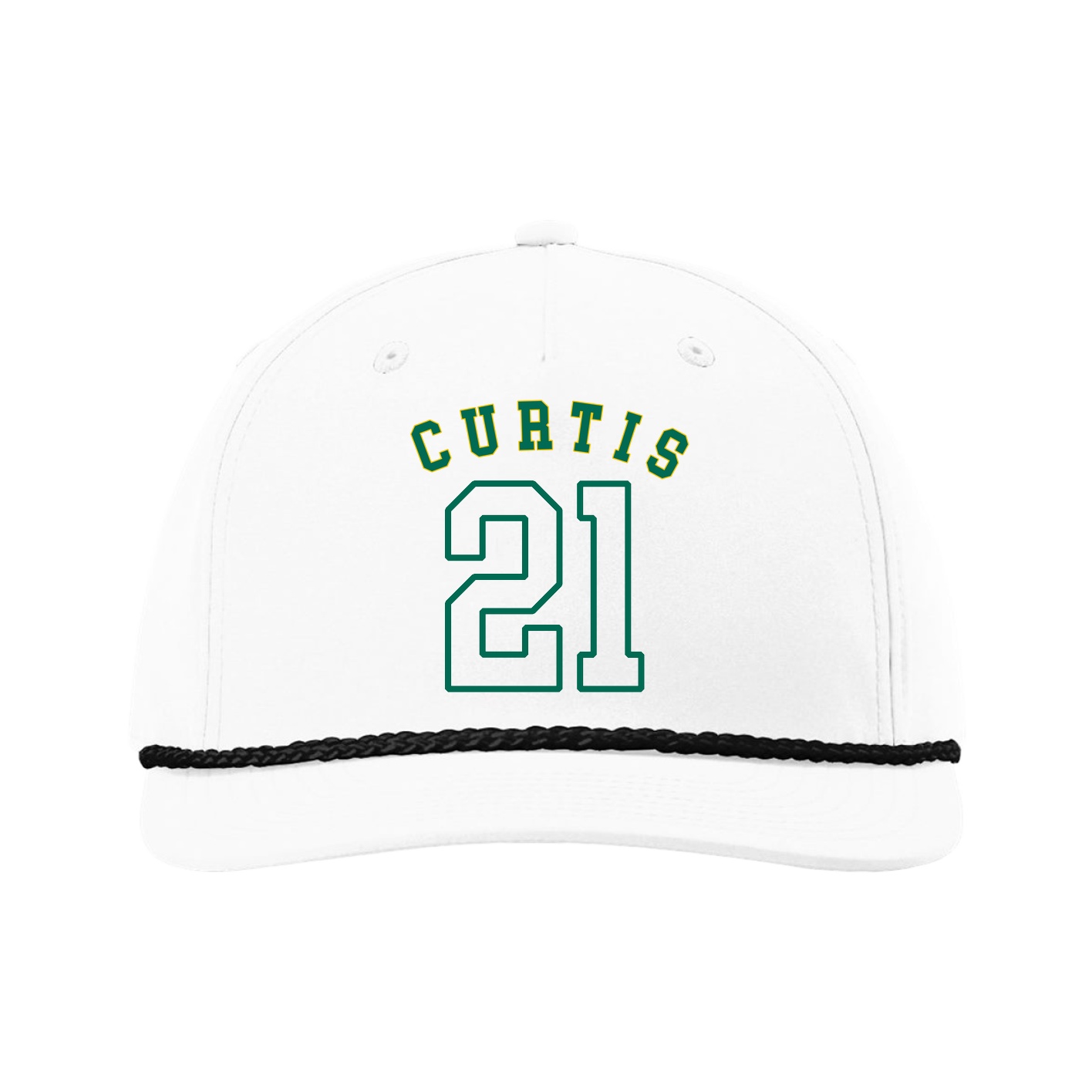 Five-Panel Classic Rope Cap — Shirsey Arch in White