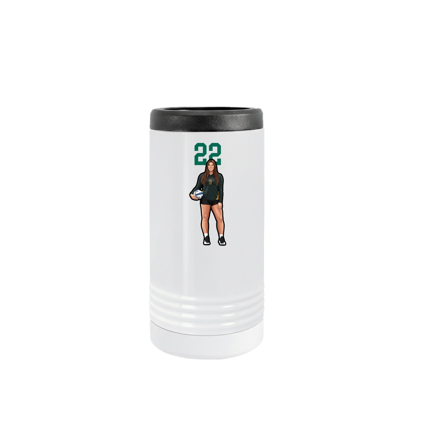 Slim Beverage Holder — Number Top in White