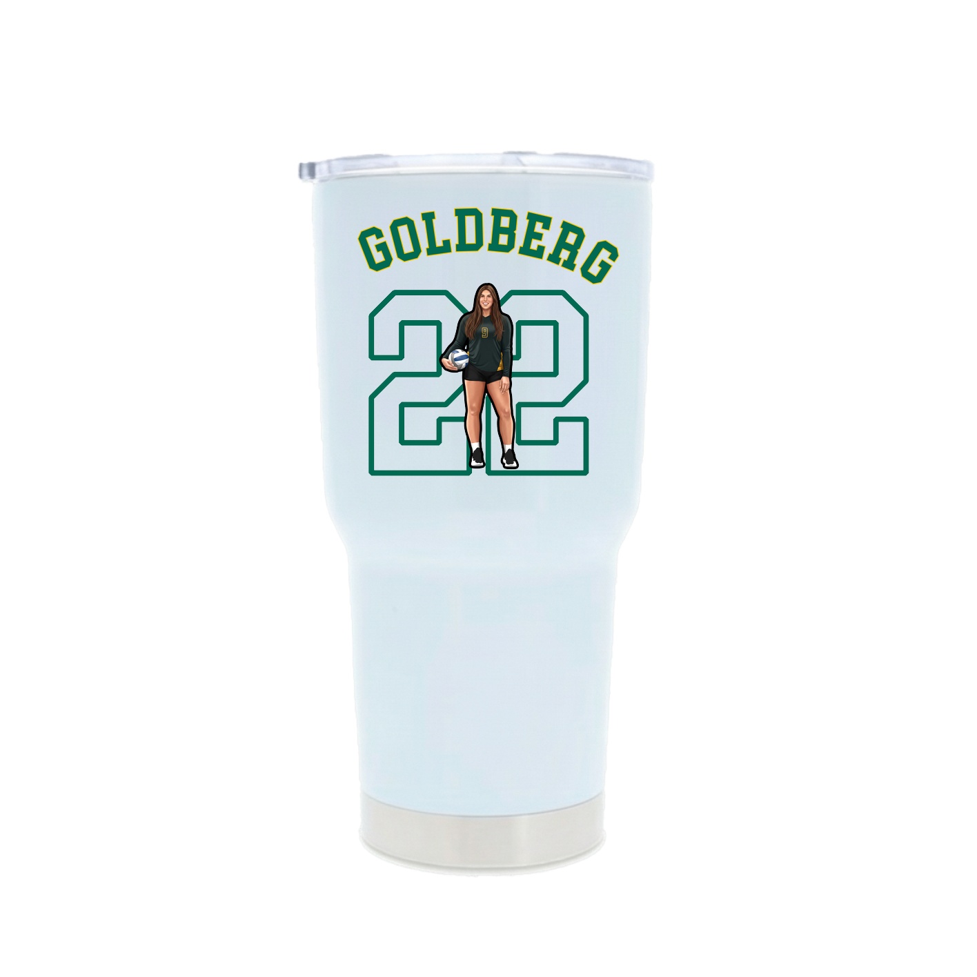 30oz Stainless Steel Tumbler — Shirsey Arch in White