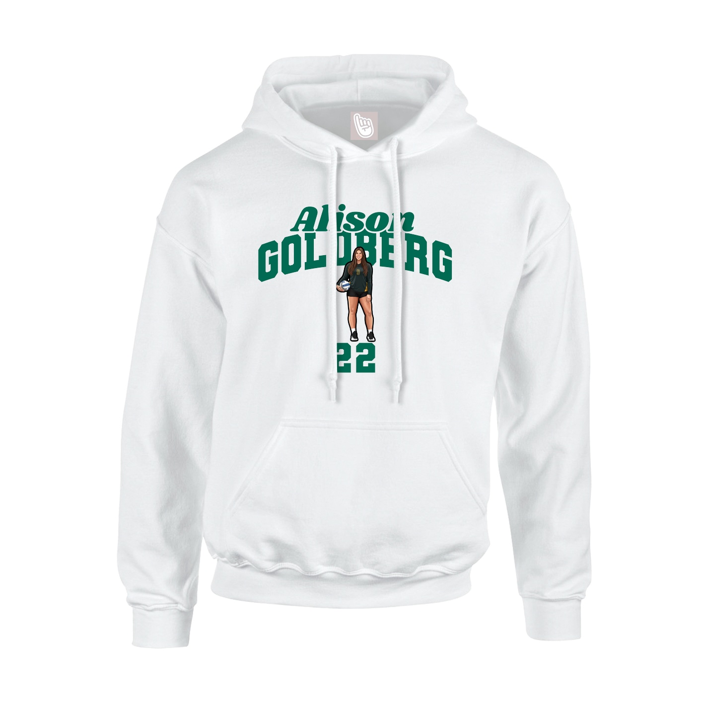 Youth Hoodie — Signature Arch in White