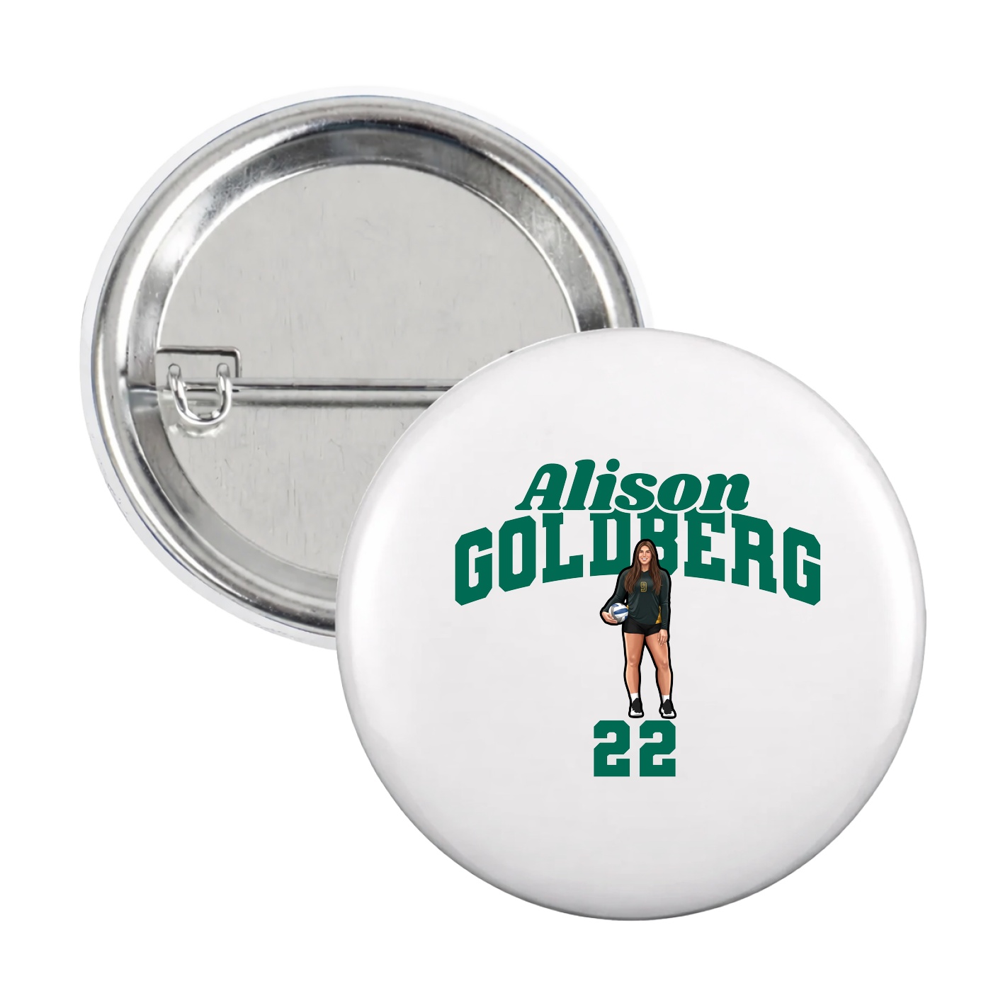 Game Day Button — Signature Arch in White