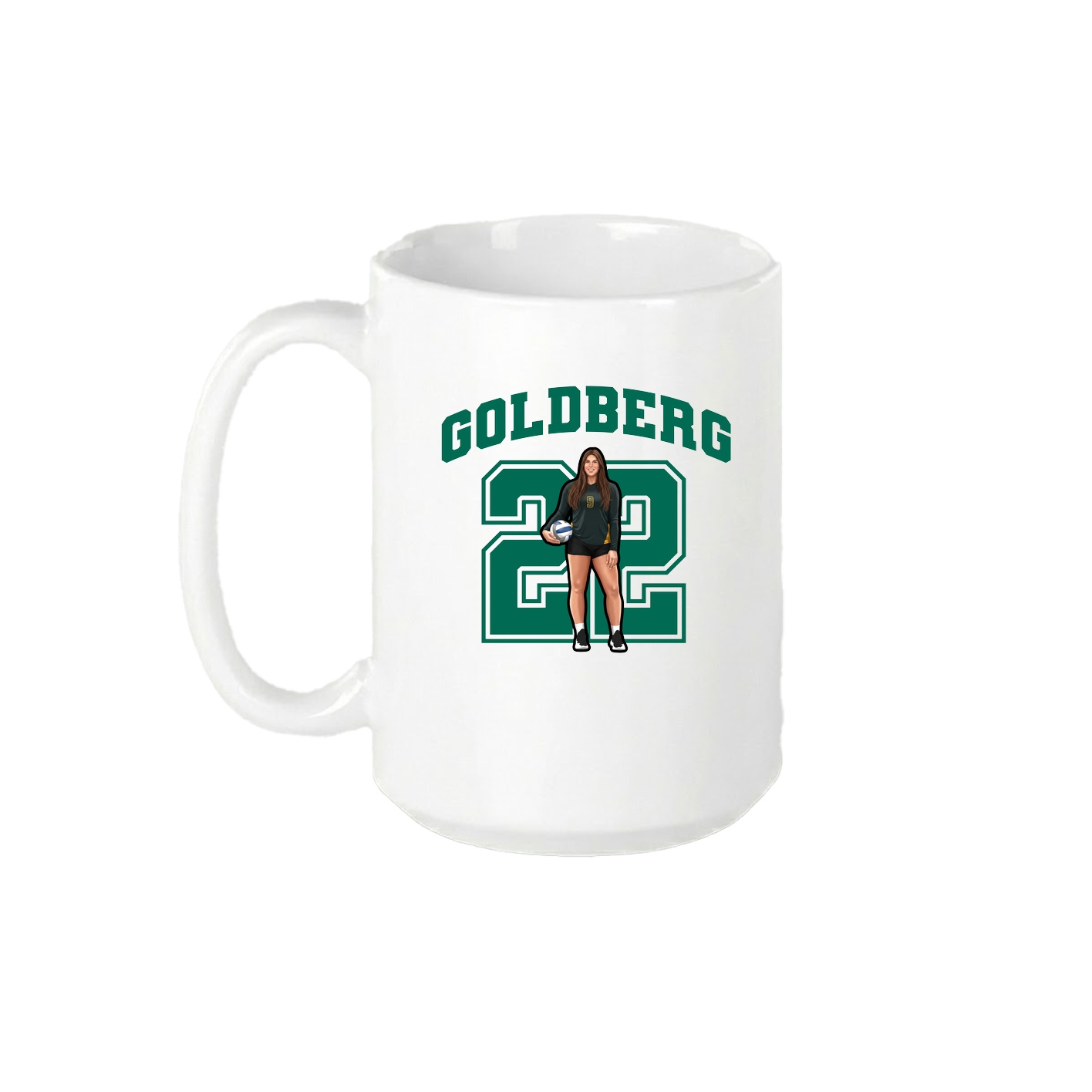 15oz Coffee Mug — Number in White