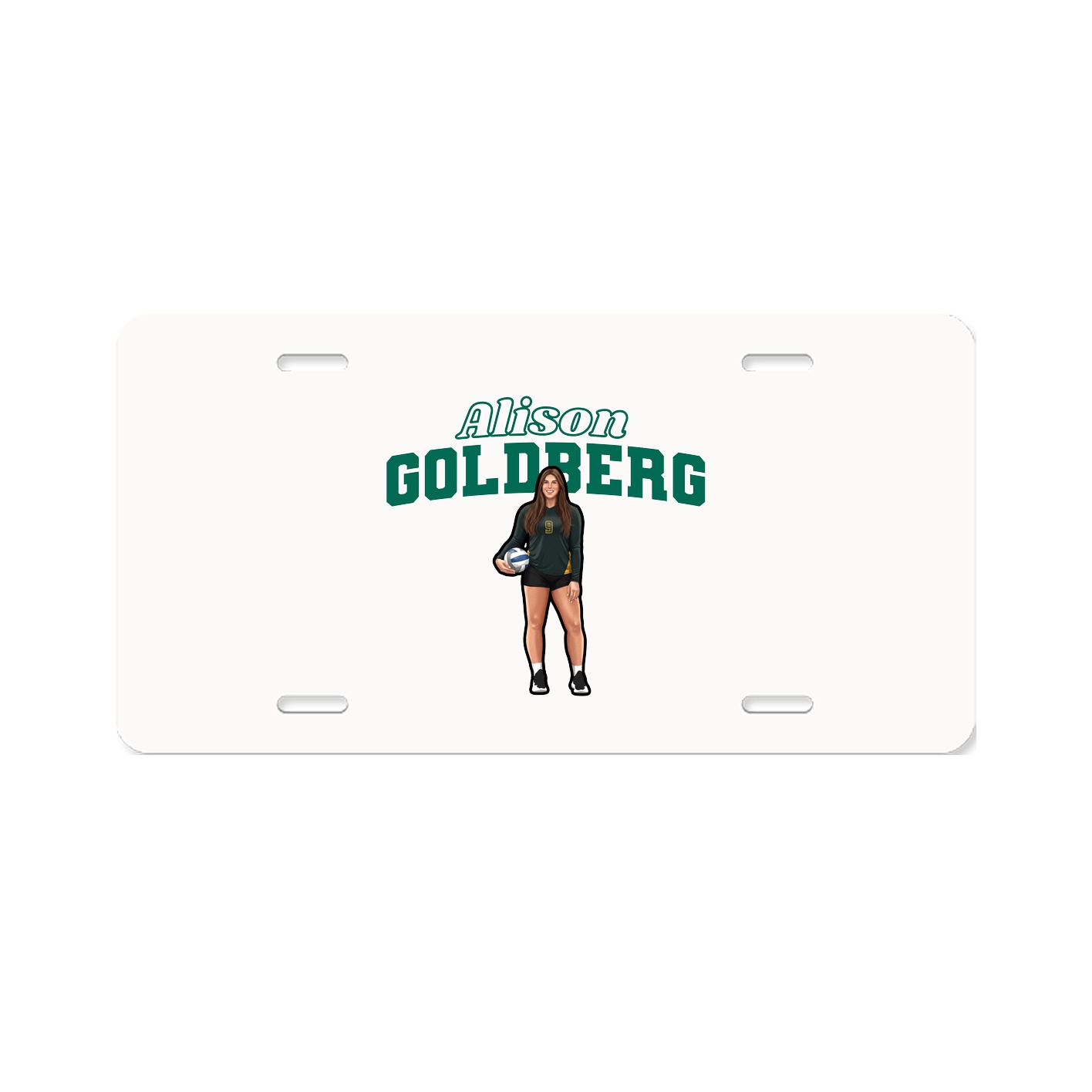 License Plate — Name Arch in Classic