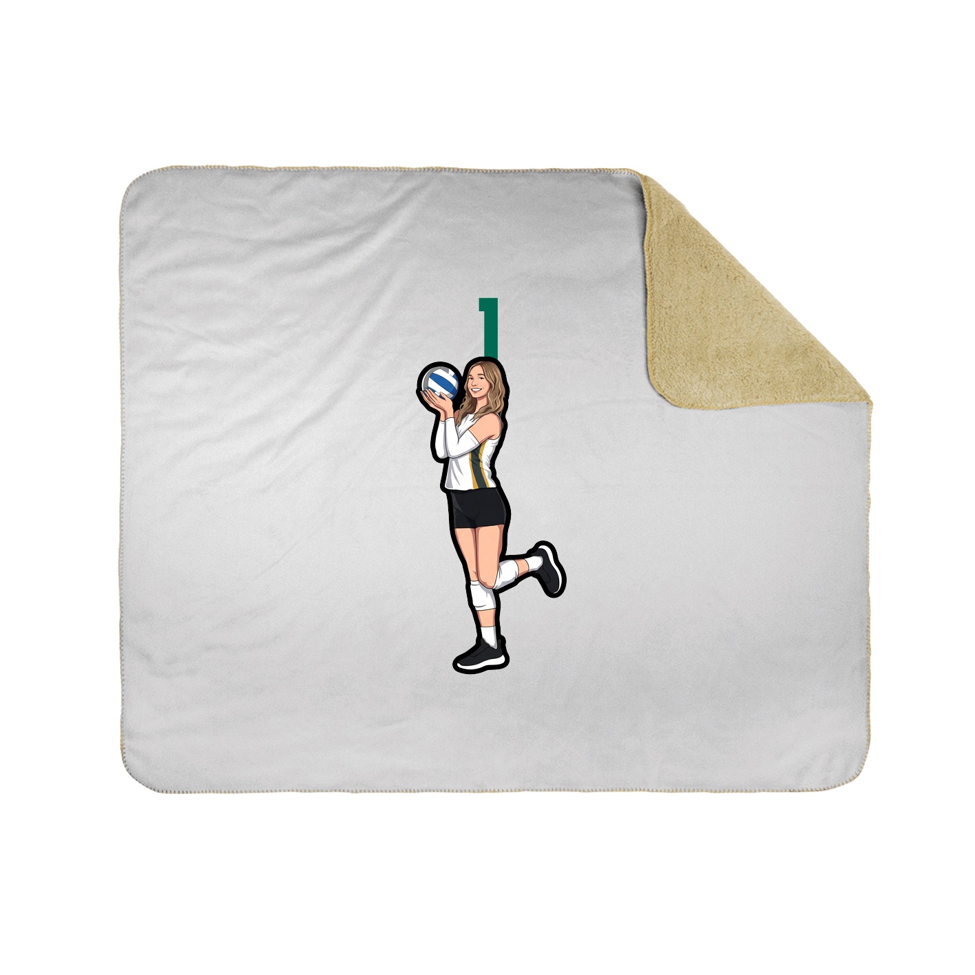 Throw Blanket — Number Top in White