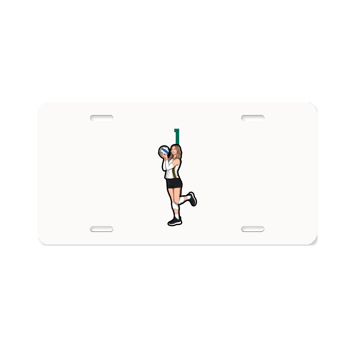 License Plate — Number Top in Classic