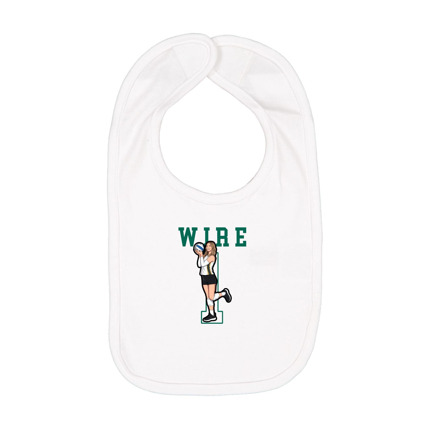 Infant Bib — Shirsey in White