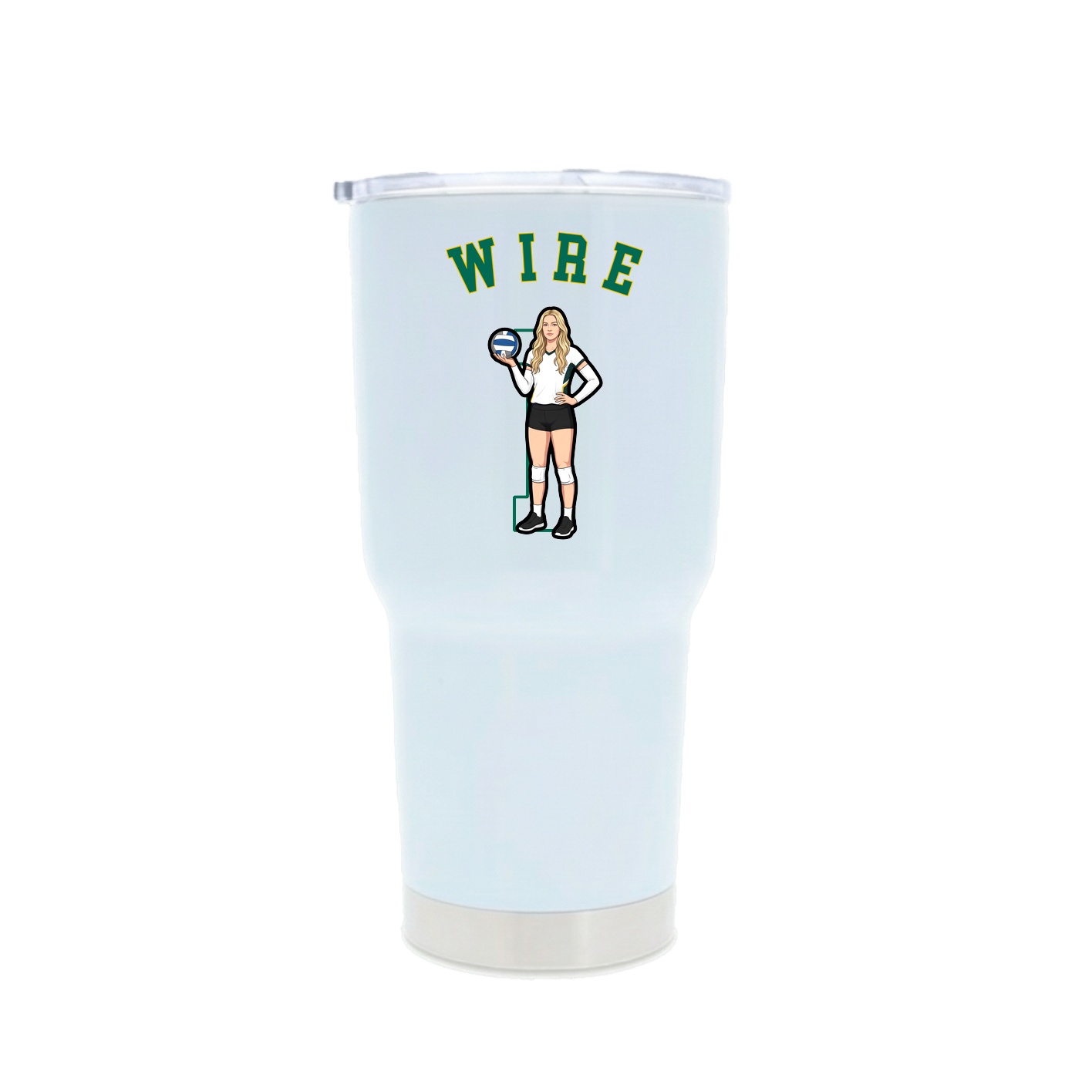 30oz Stainless Steel Tumbler — Shirsey Arch in White