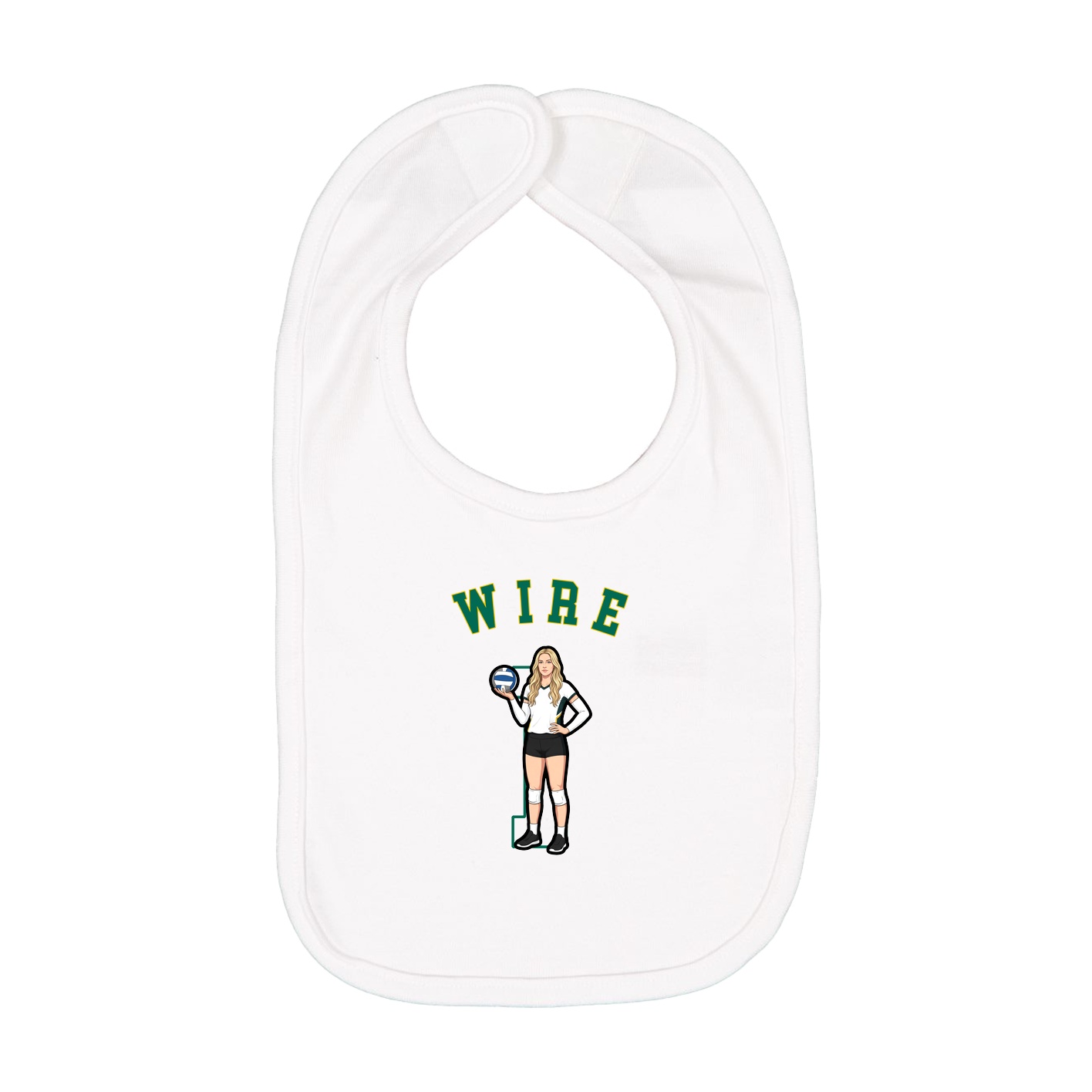 Infant Bib — Shirsey Arch in White