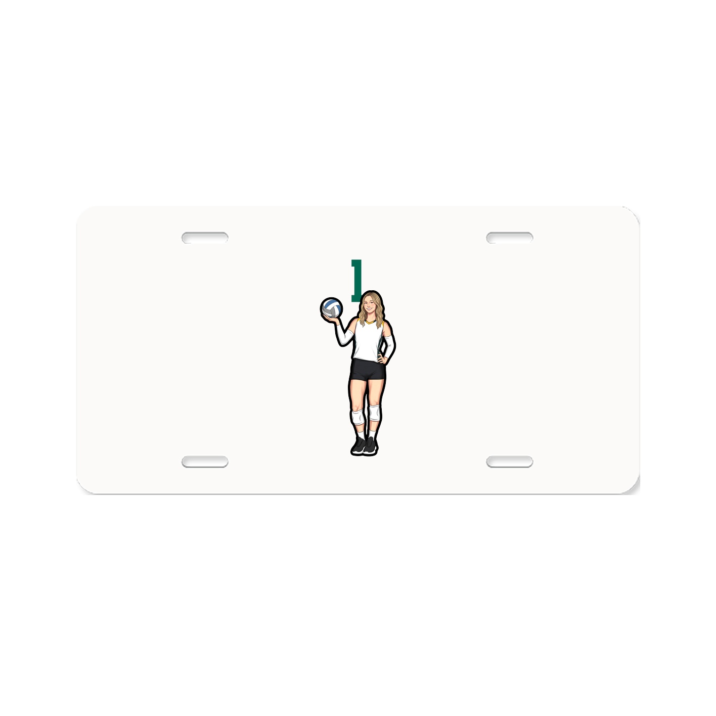 License Plate — Number Top in Classic