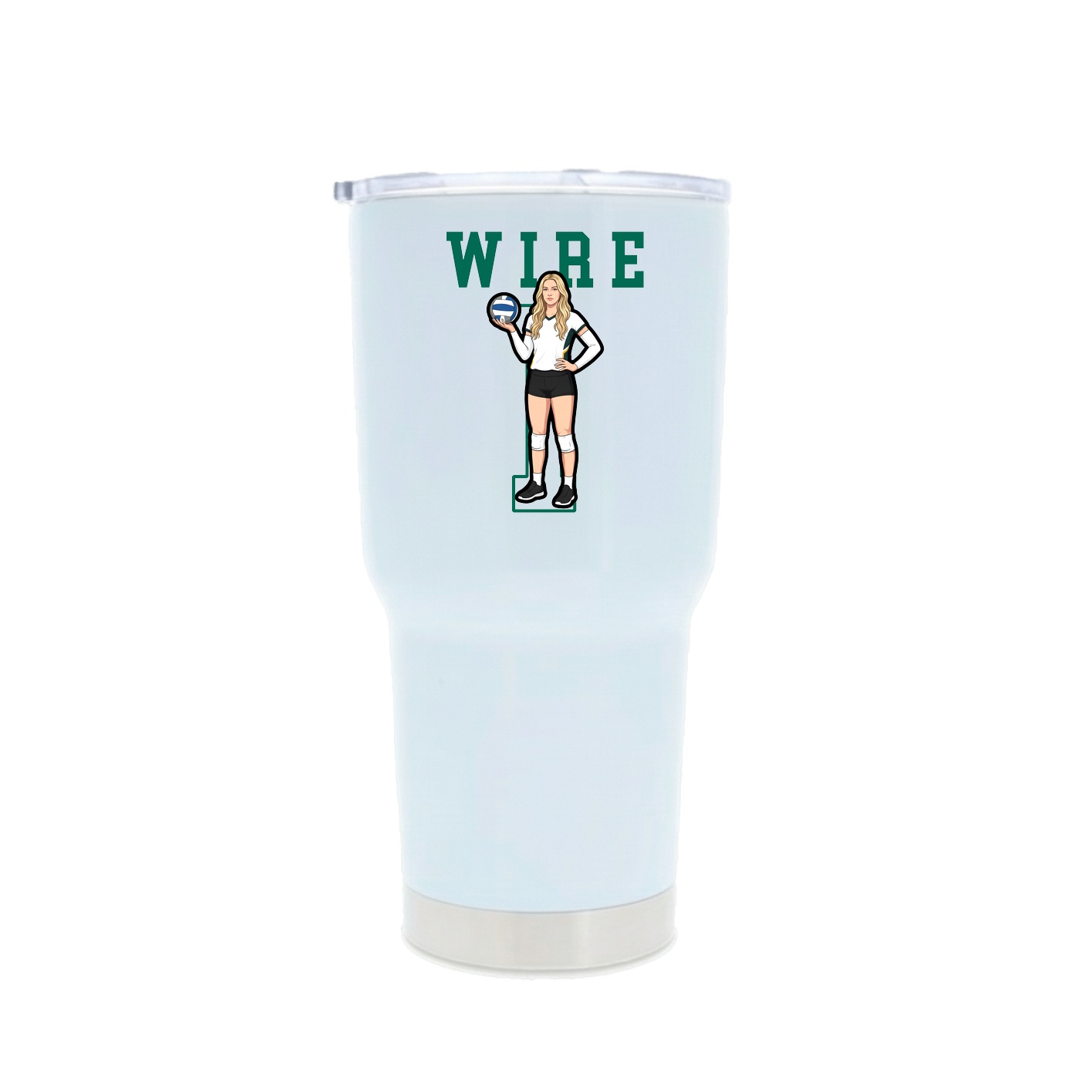 30oz Stainless Steel Tumbler — Shirsey in White