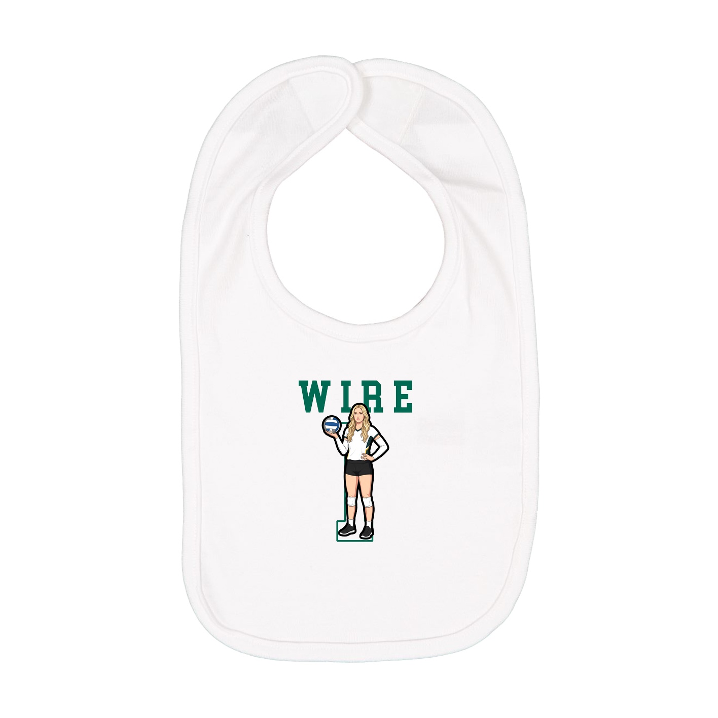 Infant Bib — Shirsey in White