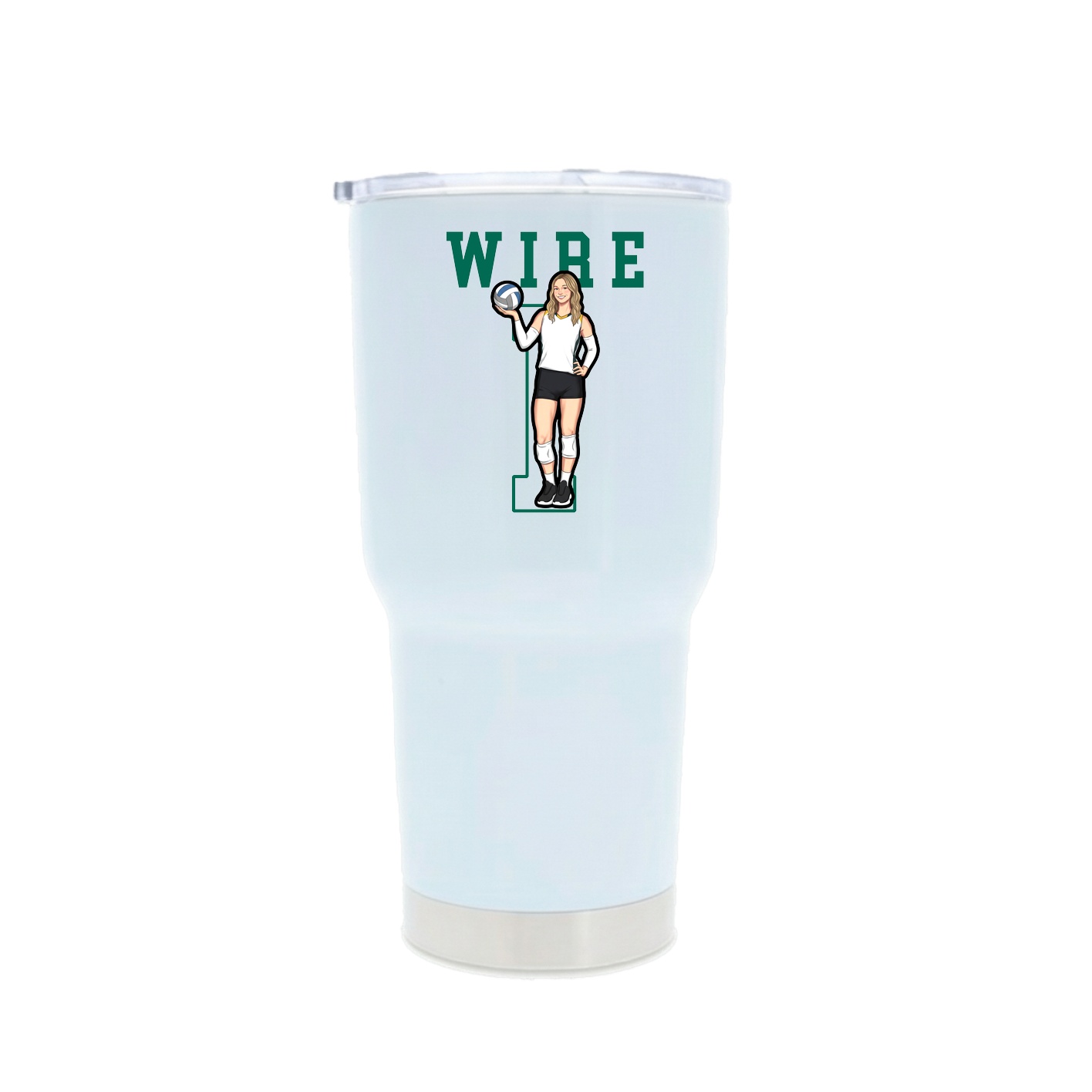 30oz Stainless Steel Tumbler — Shirsey in White