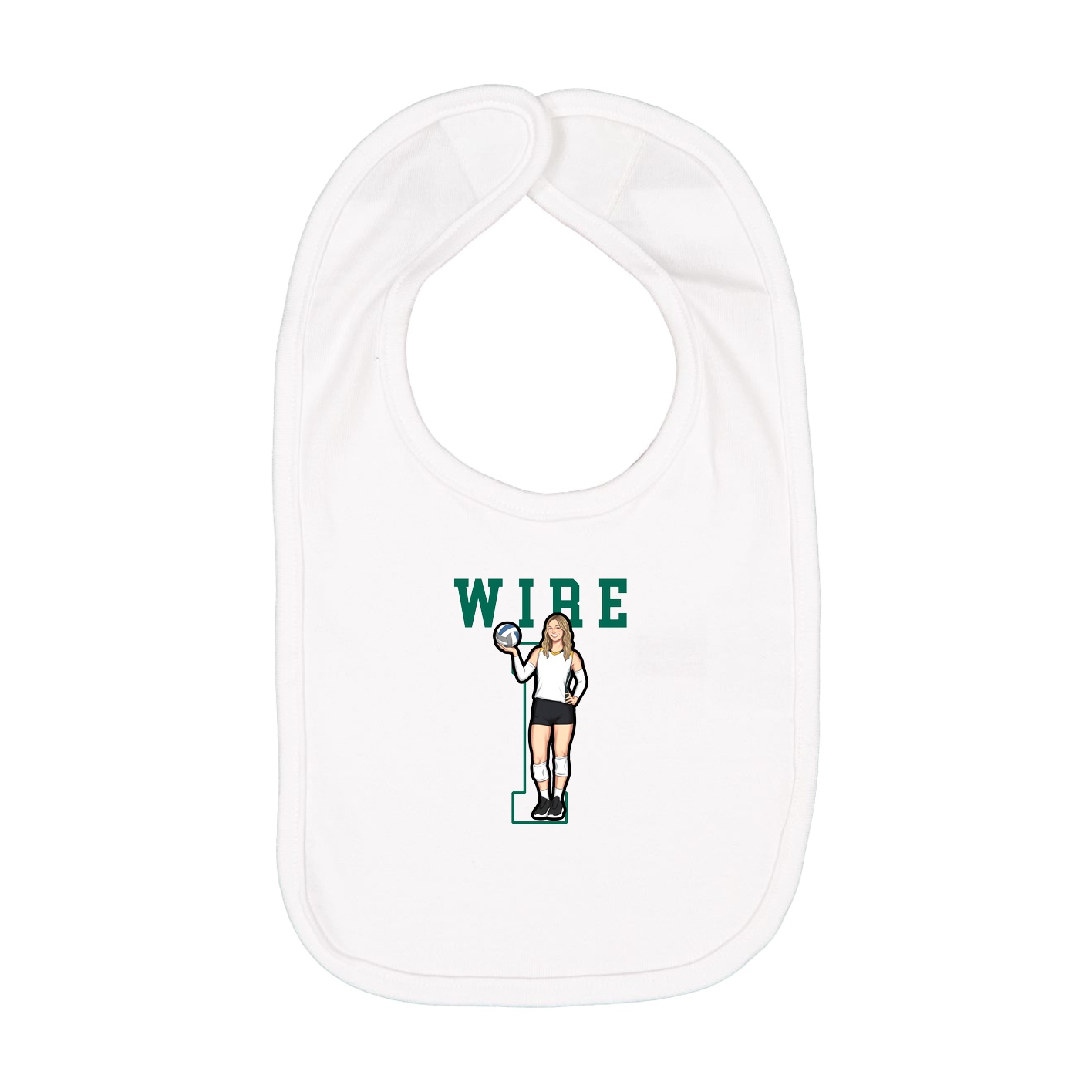 Infant Bib — Shirsey in White