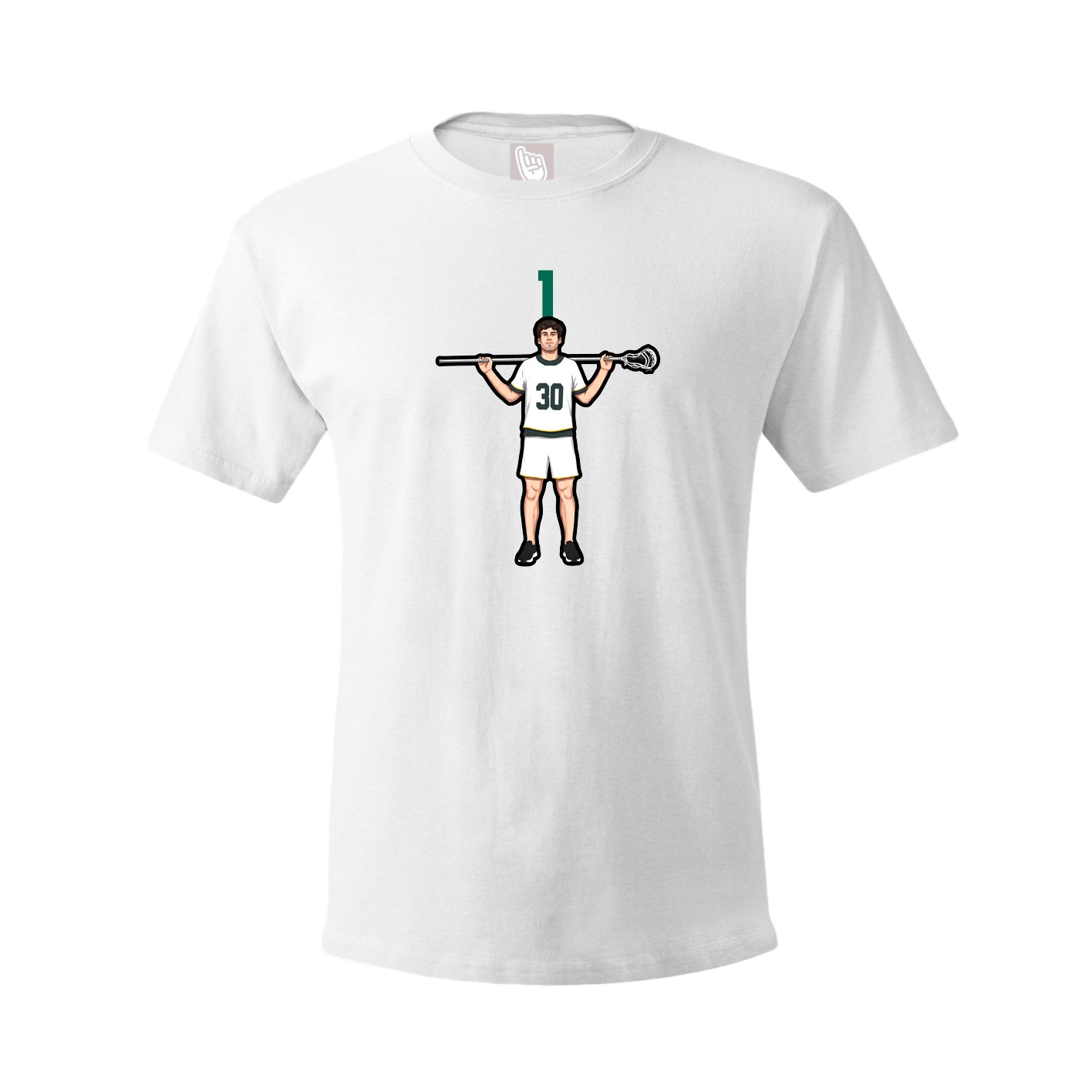 Youth Tee — Number Top in White