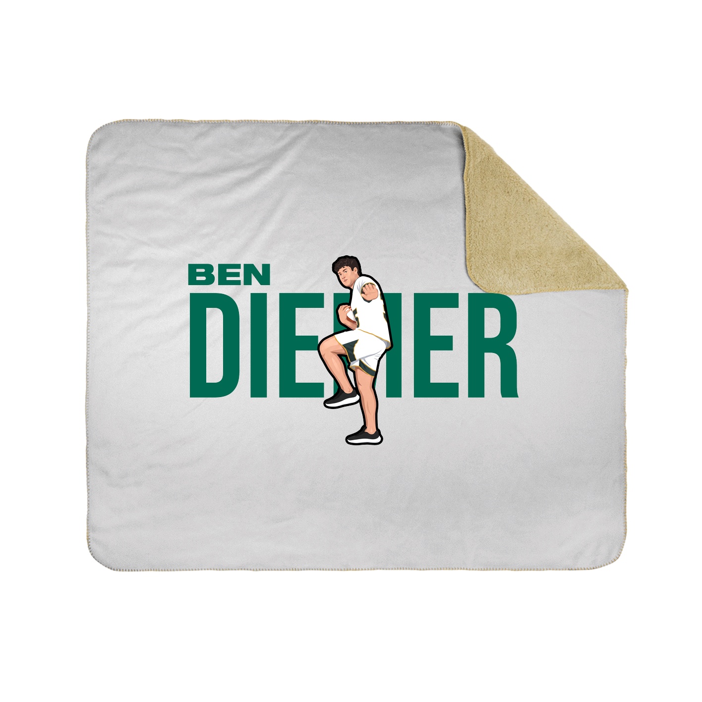 Throw Blanket — Player Name in White