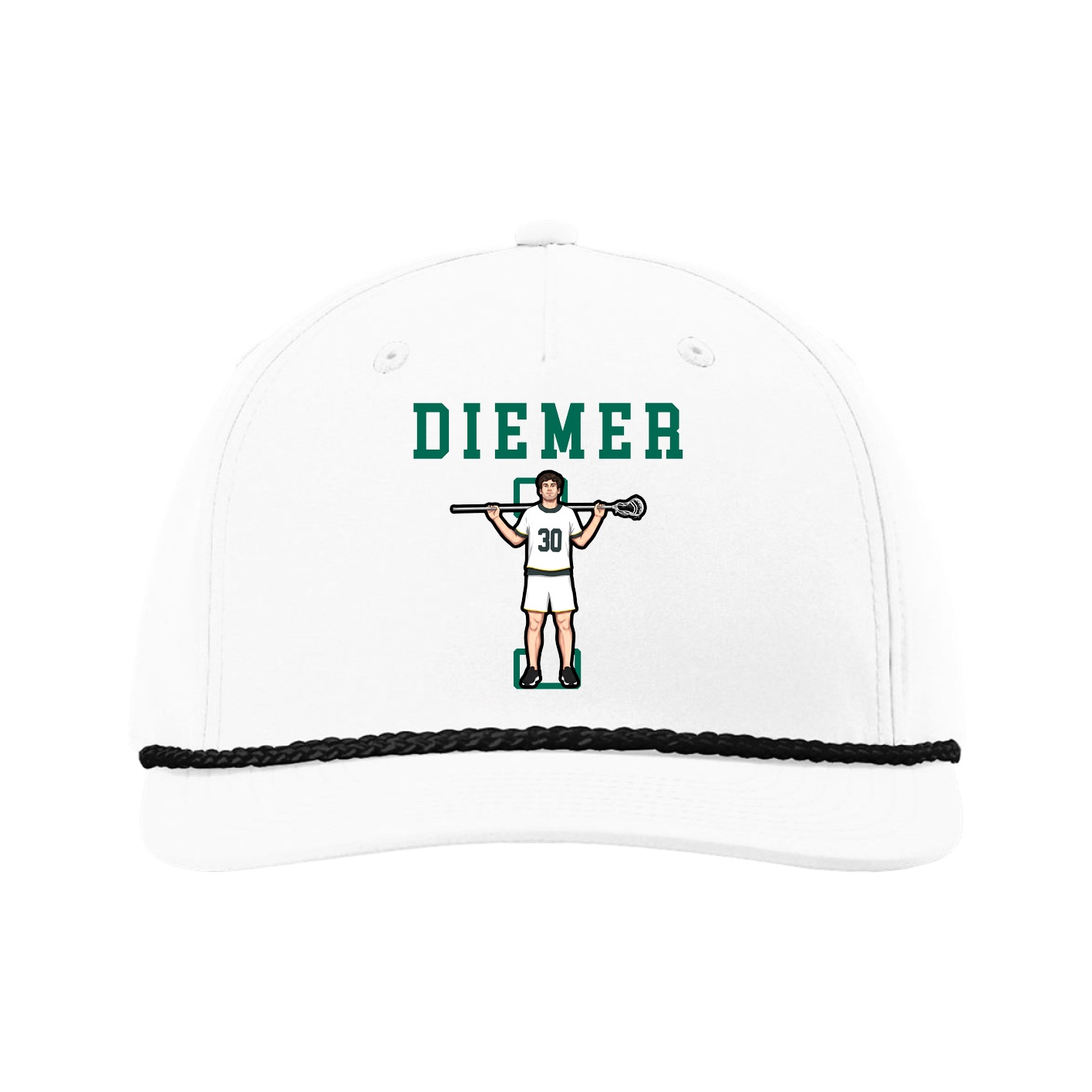 Five-Panel Classic Rope Cap — Shirsey in White