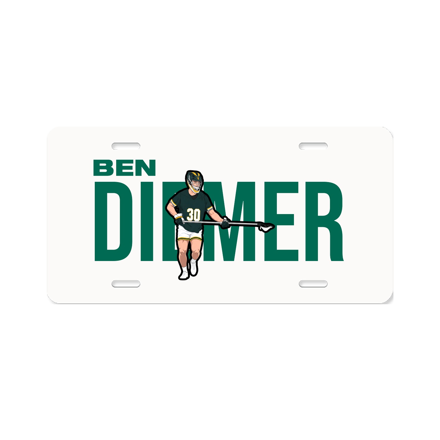 License Plate — Player Name in Classic