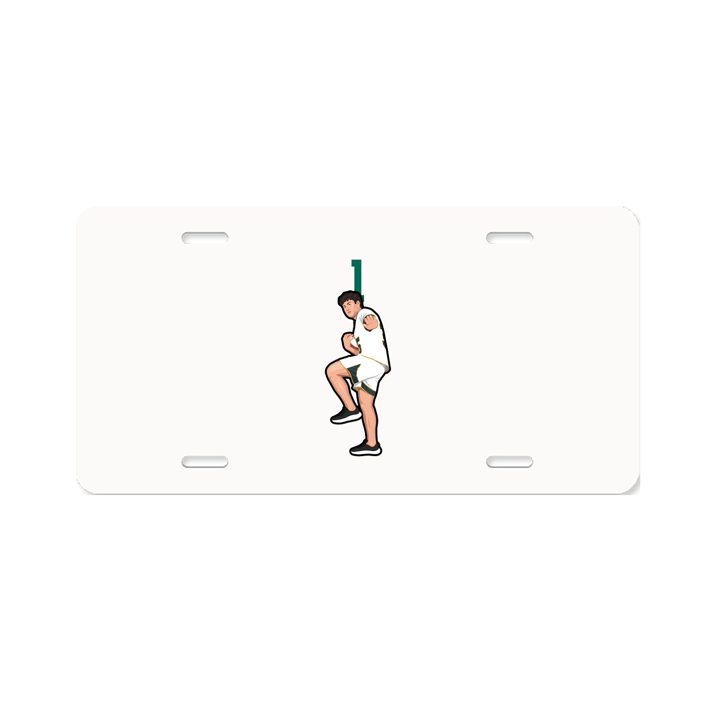 License Plate — Number Top in Classic