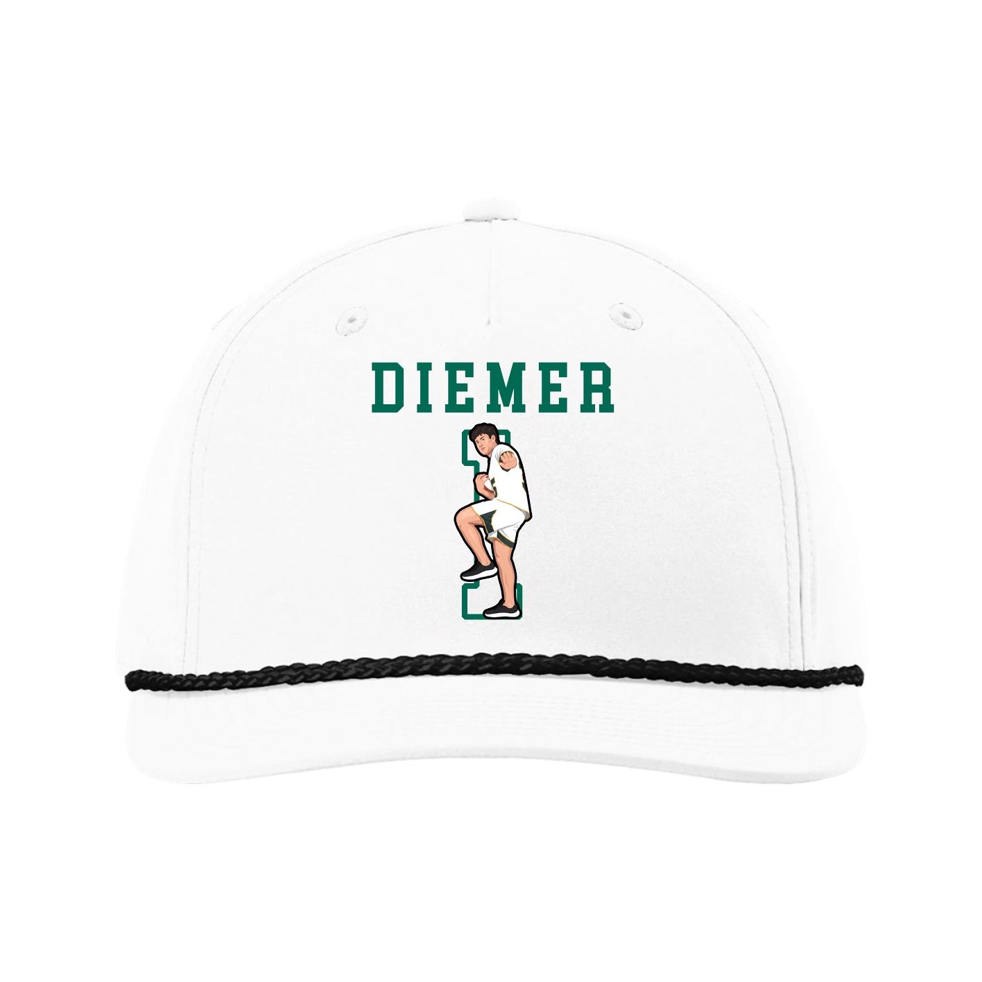 Five-Panel Classic Rope Cap — Shirsey in White
