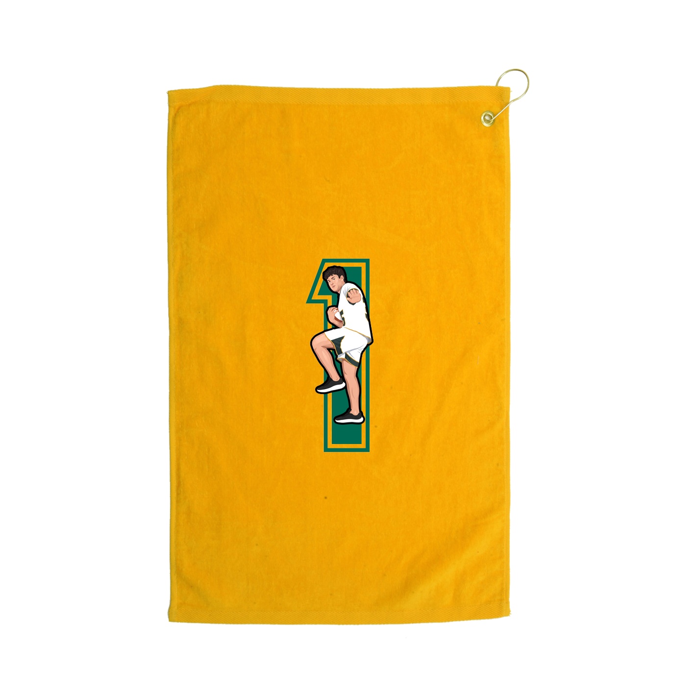 Golf Towel — Number in Gold