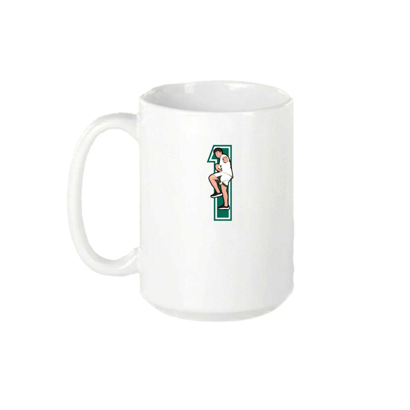 15oz Coffee Mug — Number in White