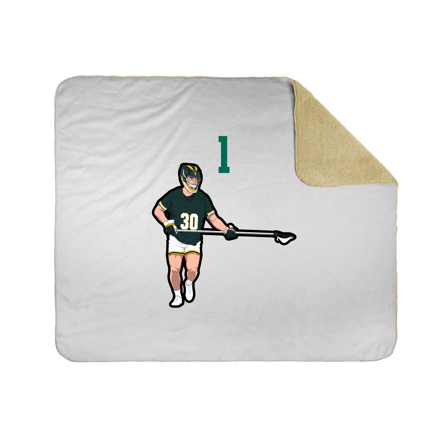 Throw Blanket — Number Top in White