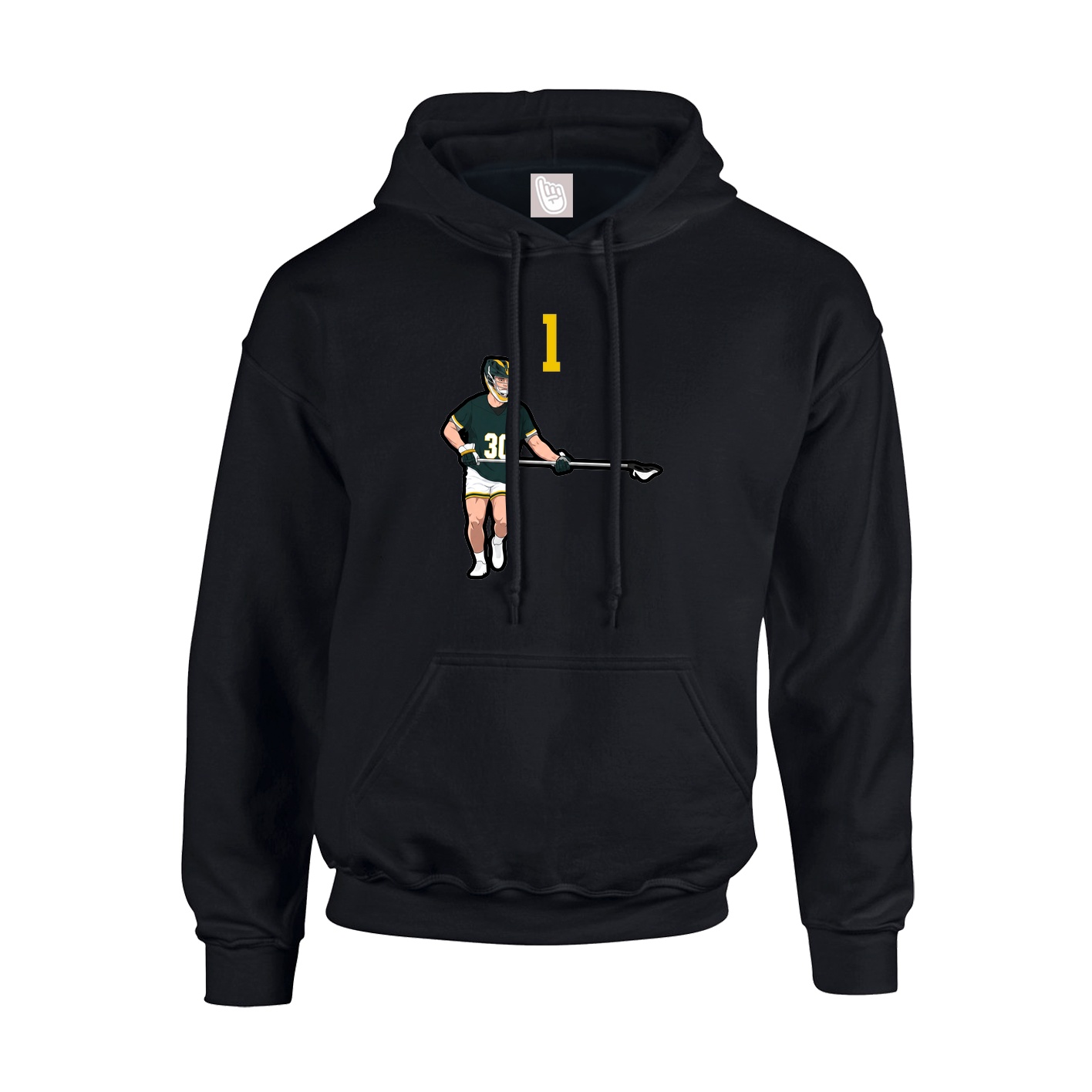 Youth Hoodie — Number Top in Black