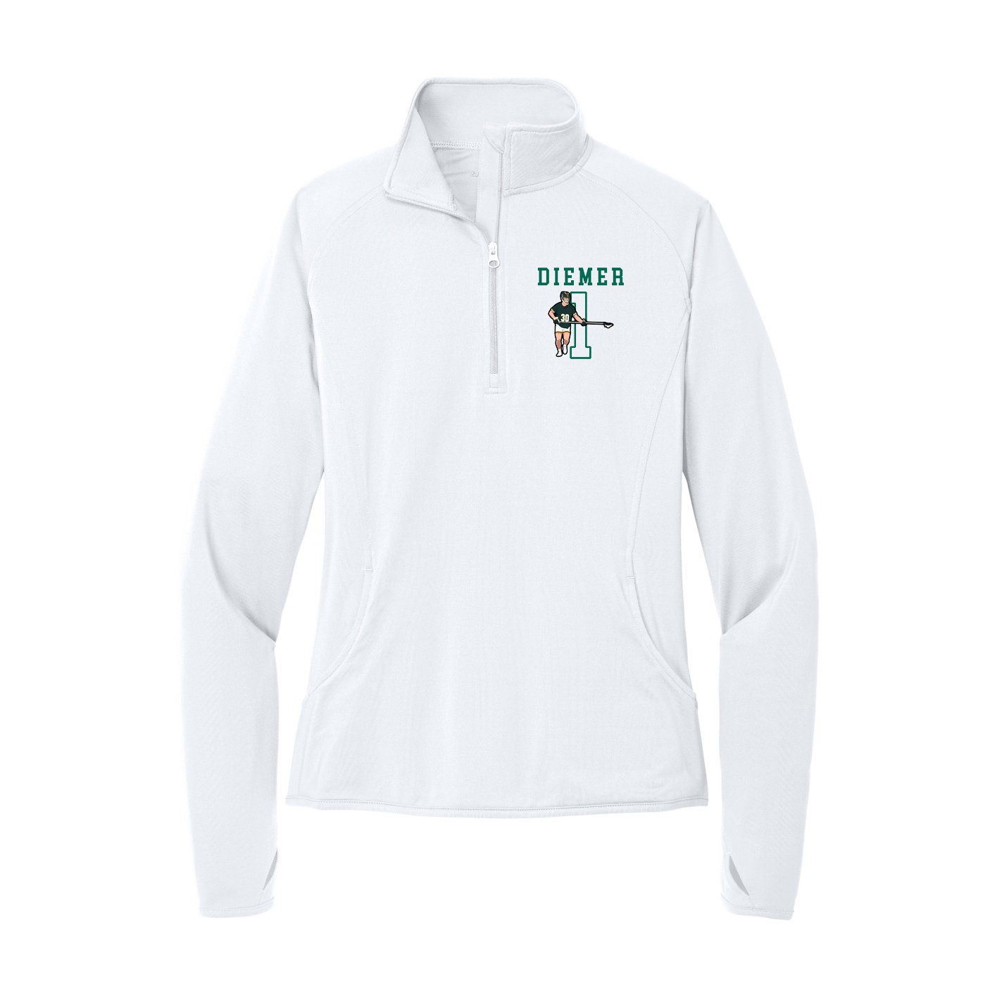 Women's Q-Zip Pullover — Shirsey in White