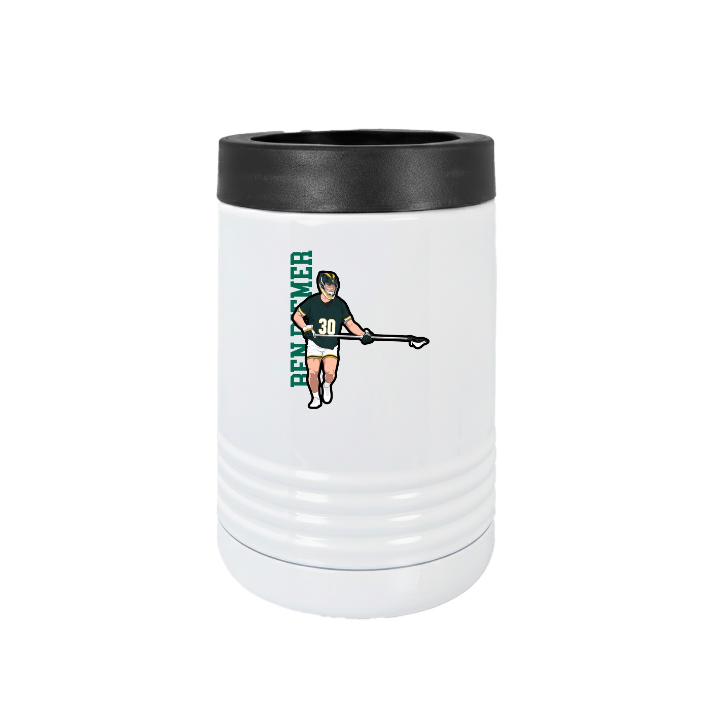 Beverage Holder — Name Vertical in White