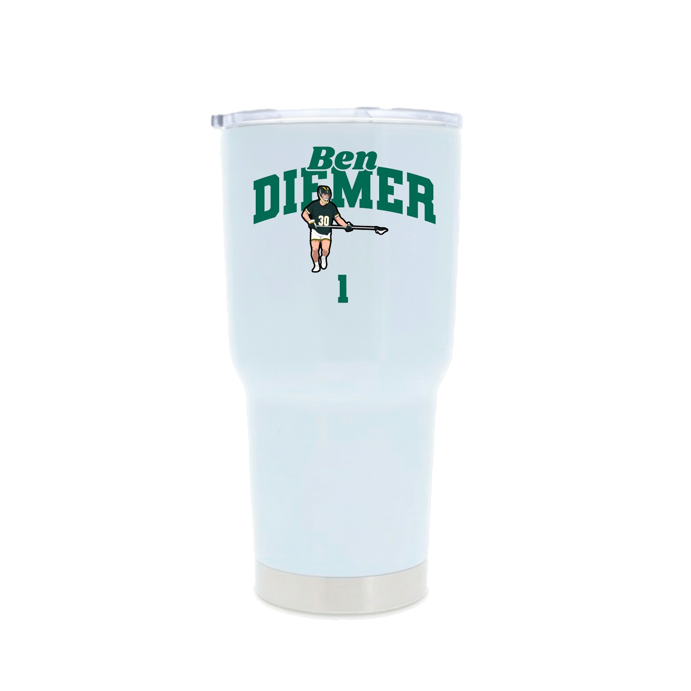 30oz Stainless Steel Tumbler — Signature Arch in White