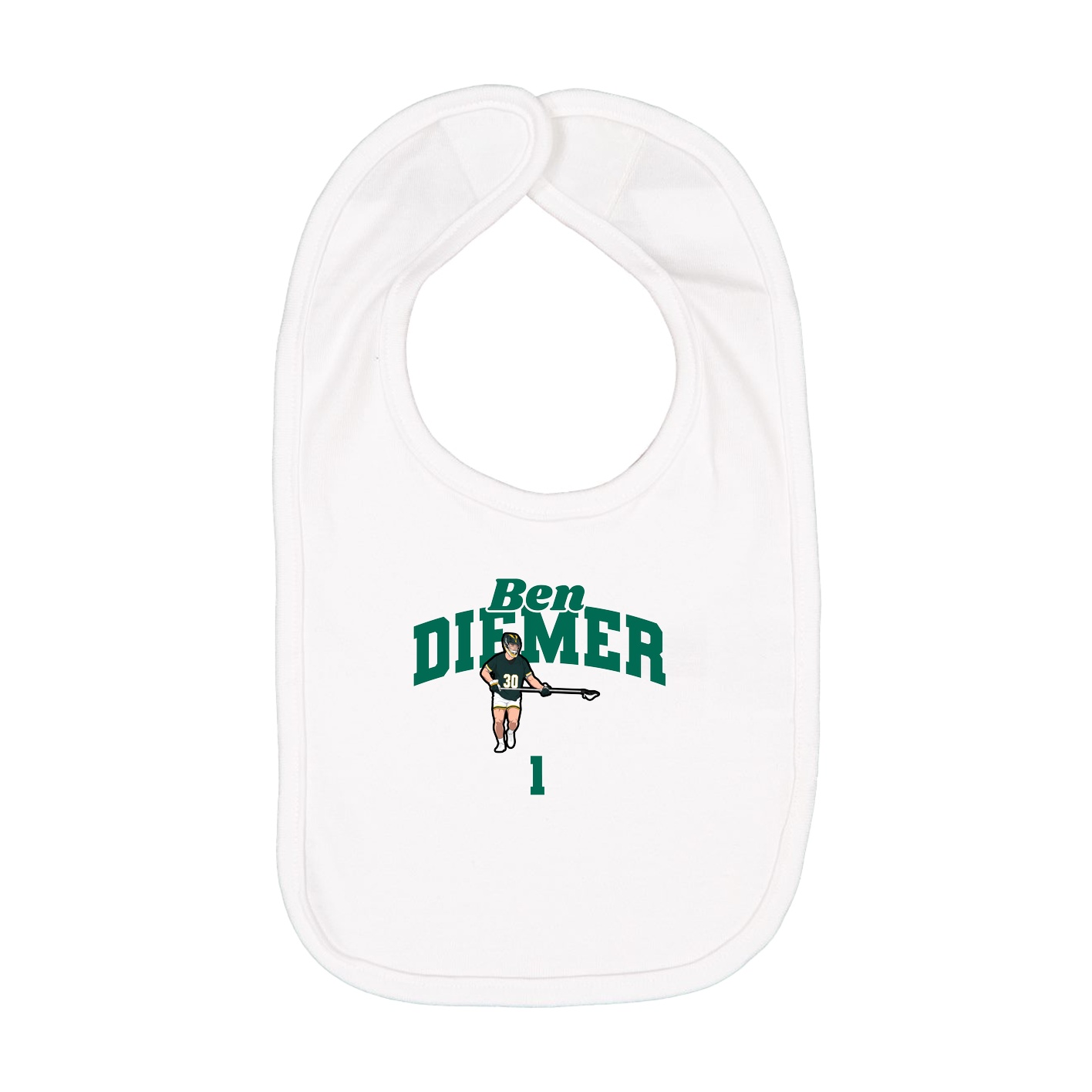 Infant Bib — Signature Arch in White