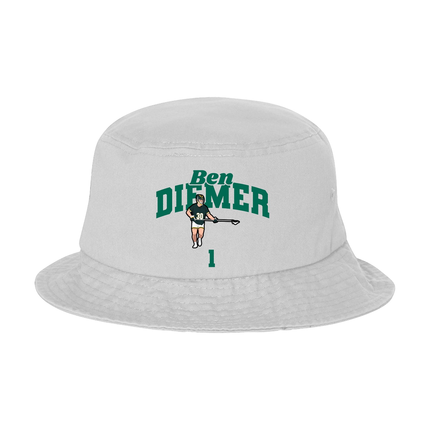 Bucket Cap — Signature Arch in White