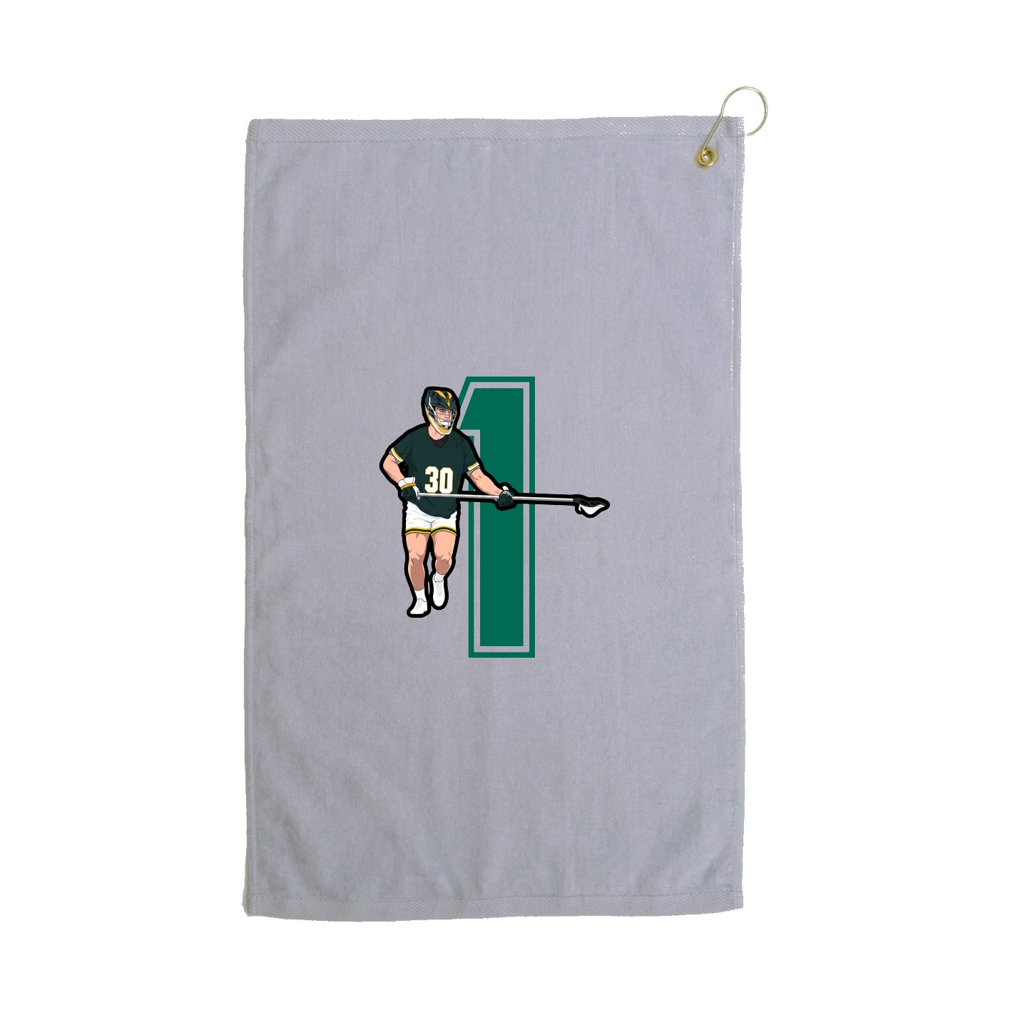 Golf Towel — Number in Grey