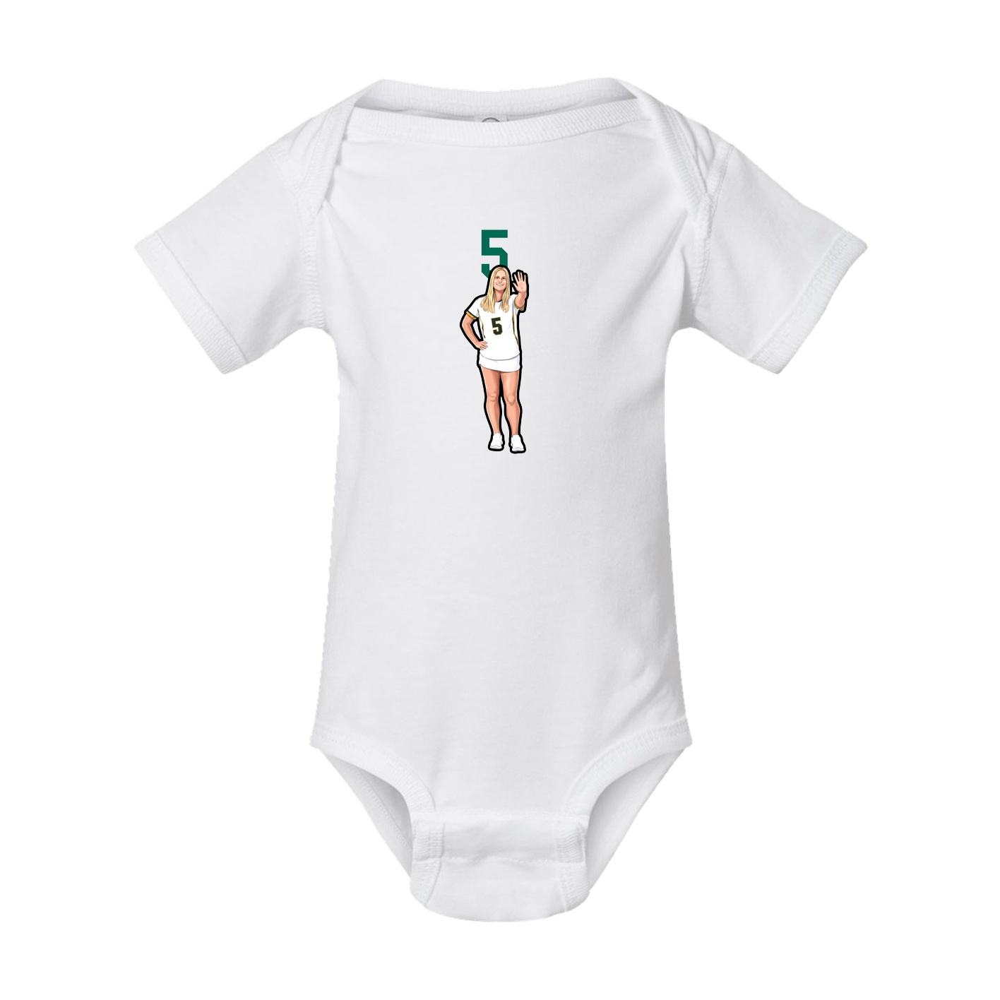 Baby Onesie — Number Top in White