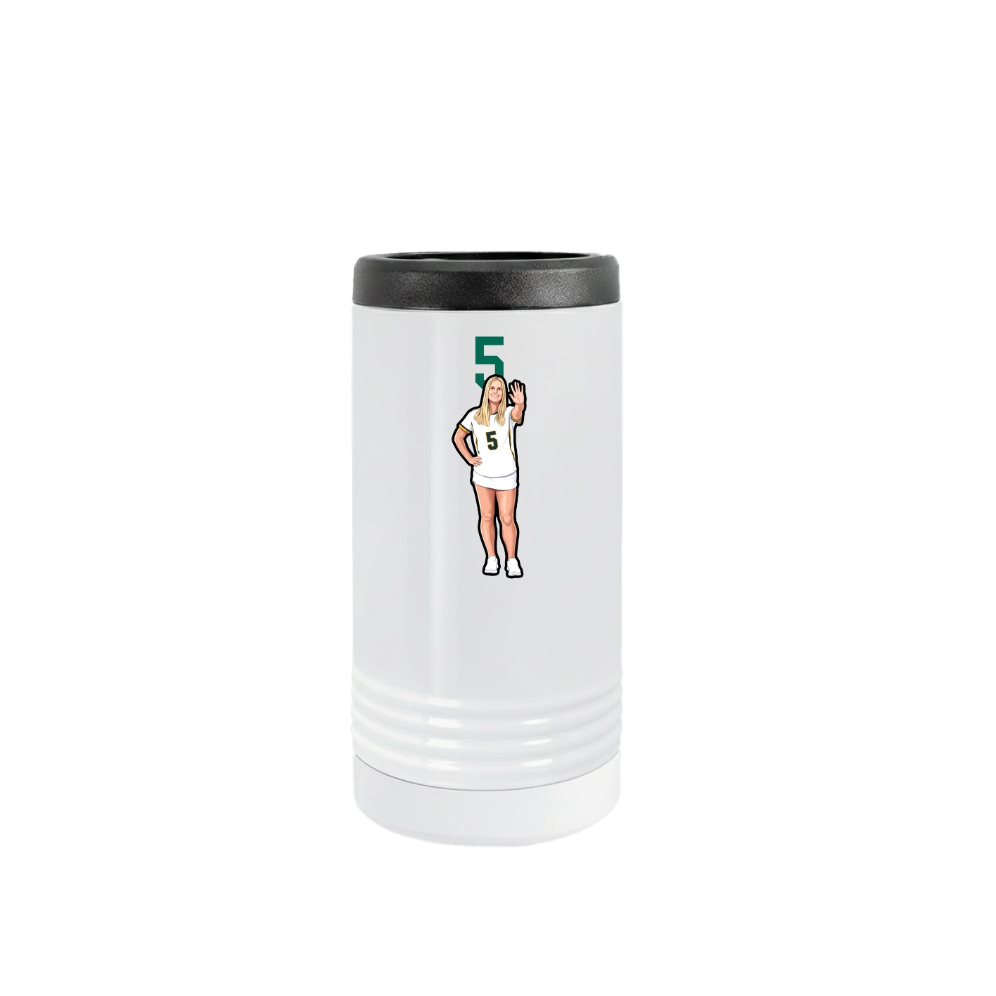 Slim Beverage Holder — Number Top in White