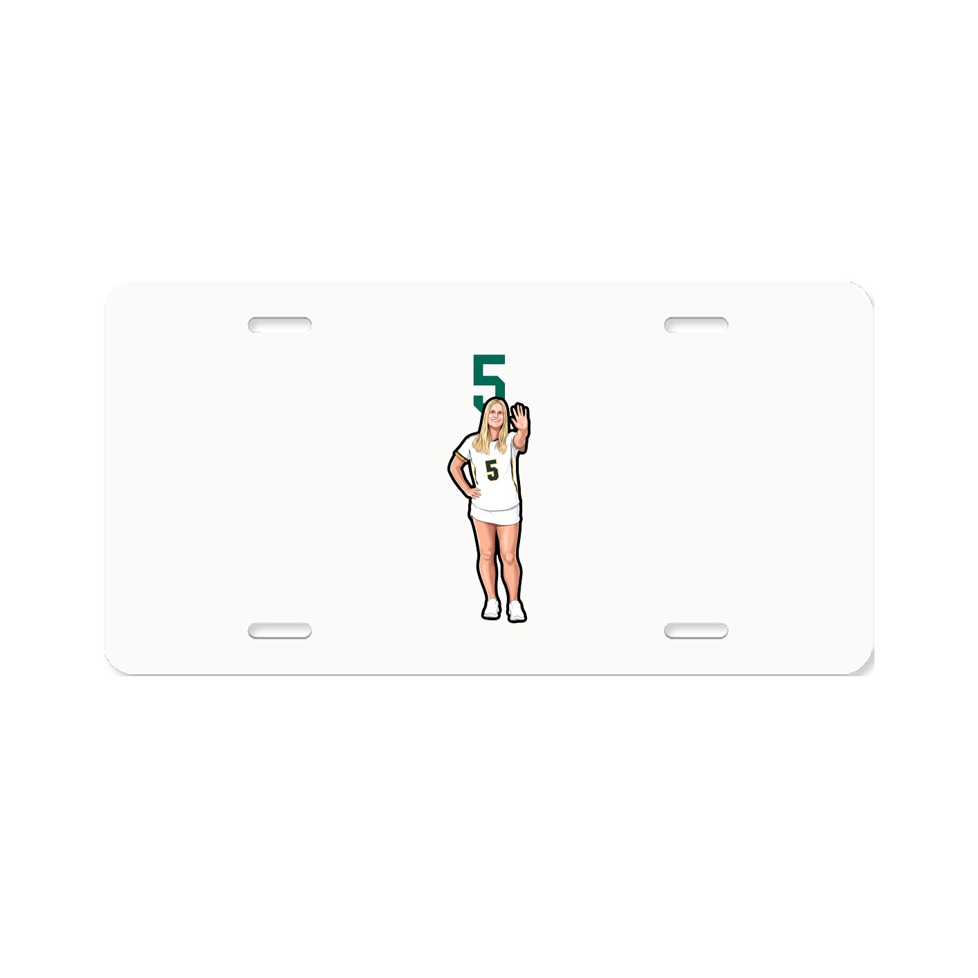 License Plate — Number Top in Classic