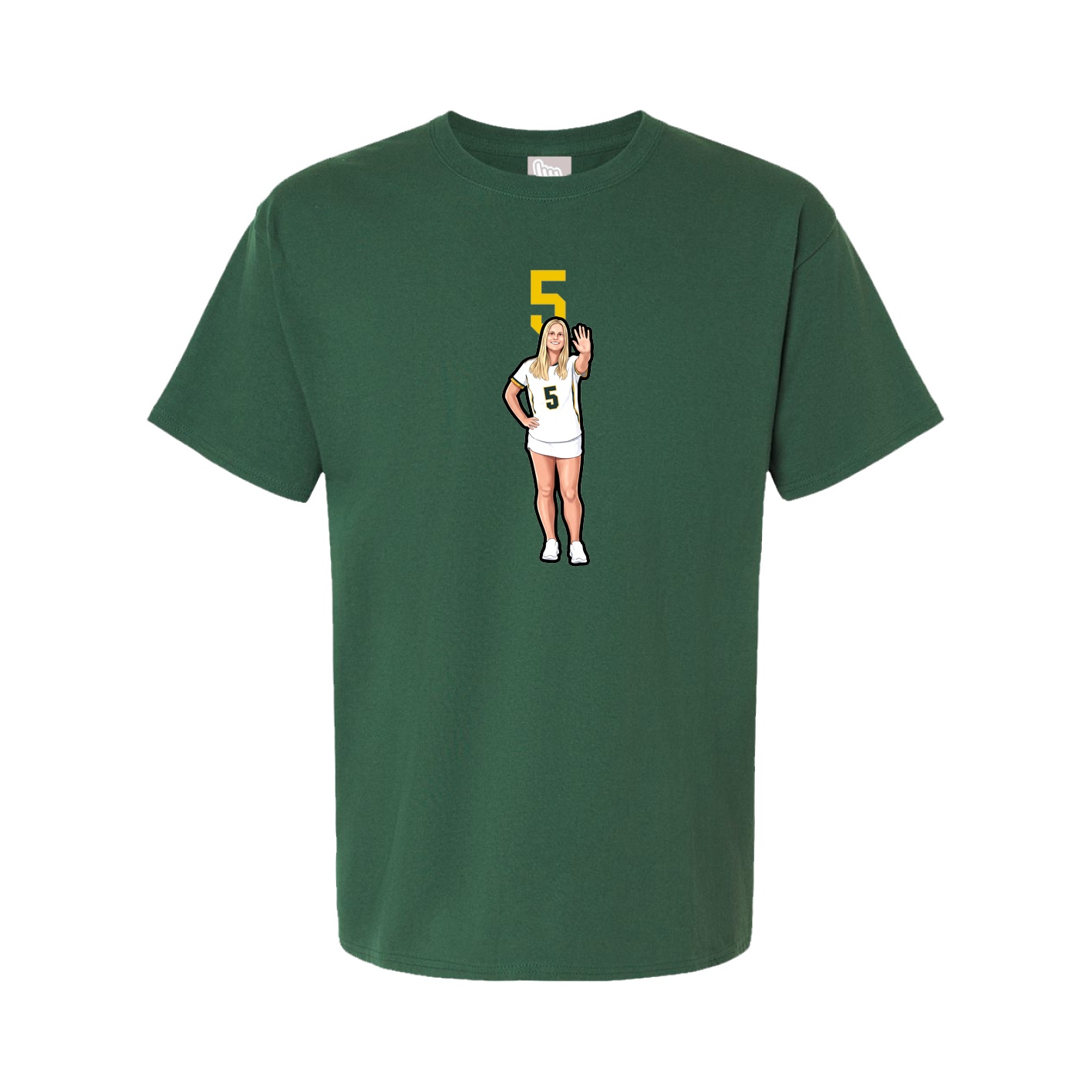 Youth Tee — Number Top in Green