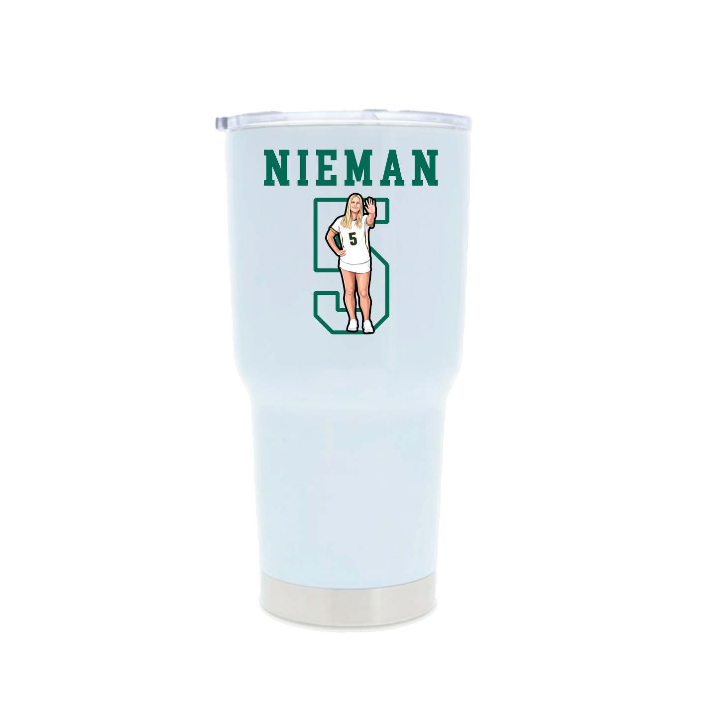 30oz Stainless Steel Tumbler — Shirsey in White