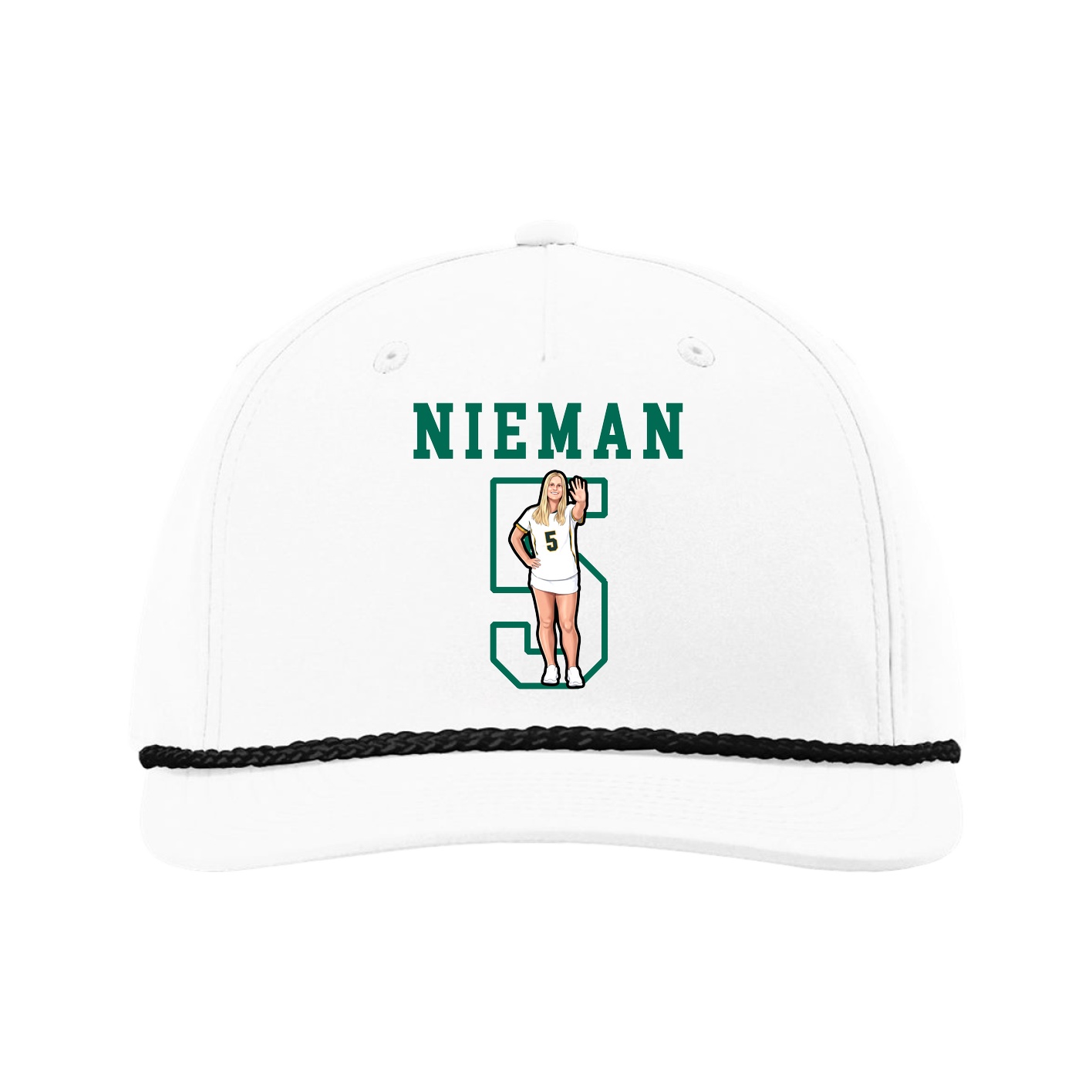 Five-Panel Classic Rope Cap — Shirsey in White