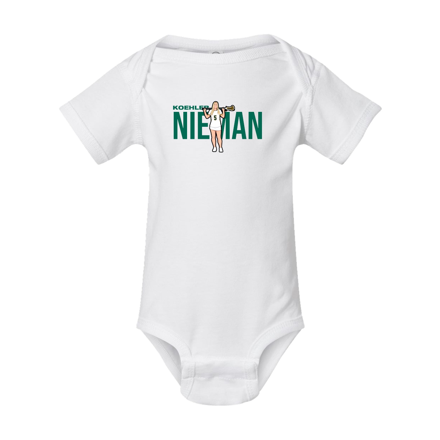 Baby Onesie — Player Name in White