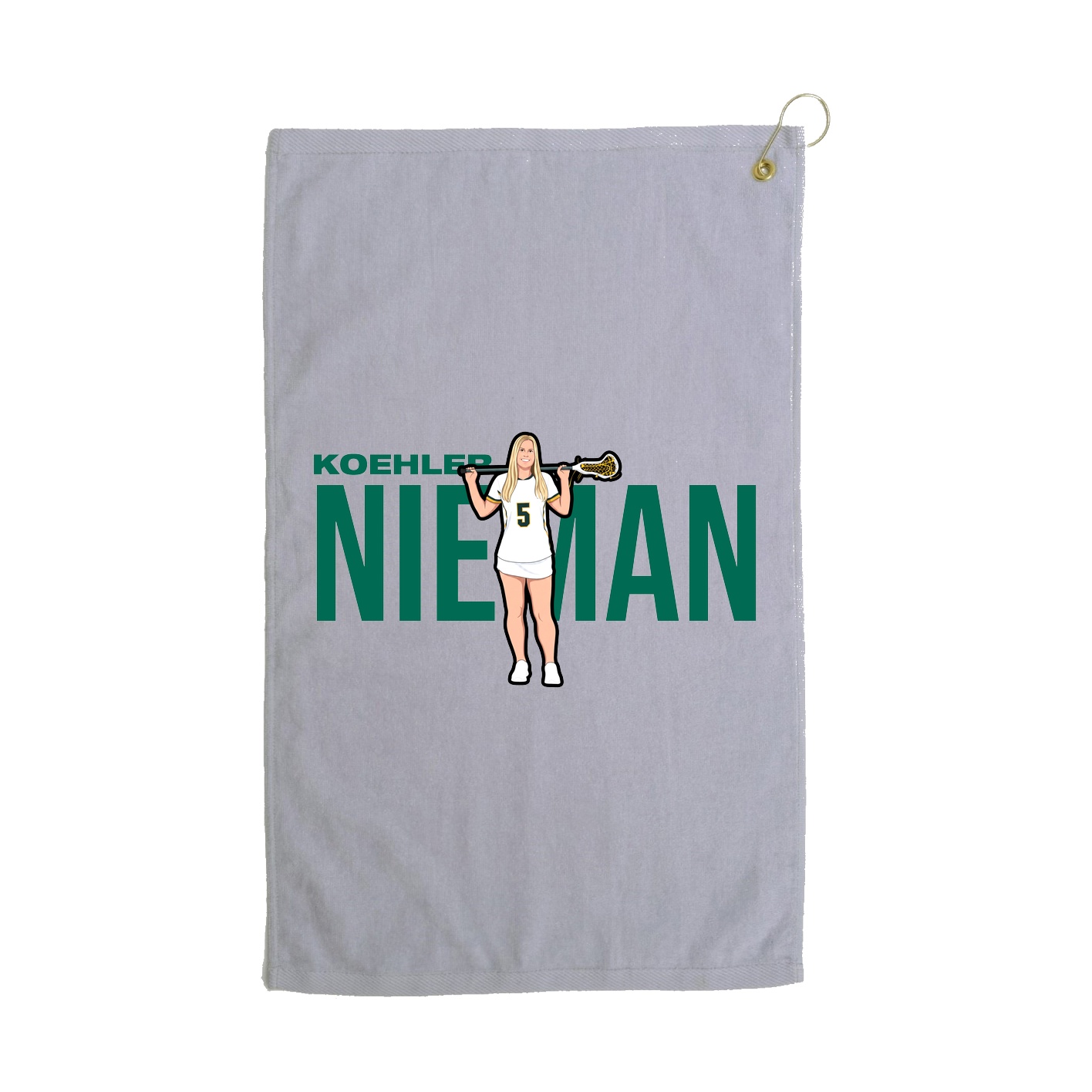 Golf Towel — Player Name in Grey