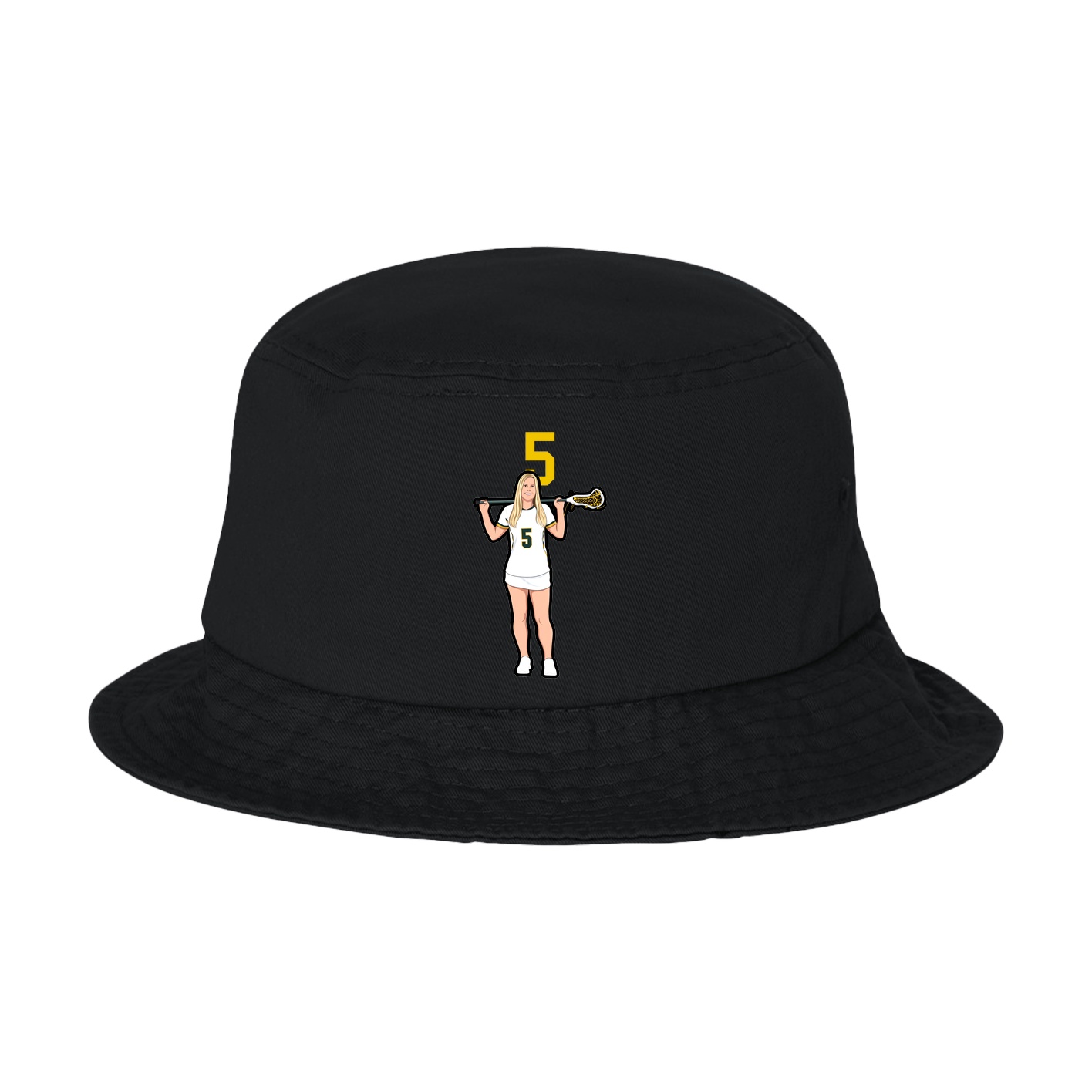 Bucket Cap — Number Top in Black