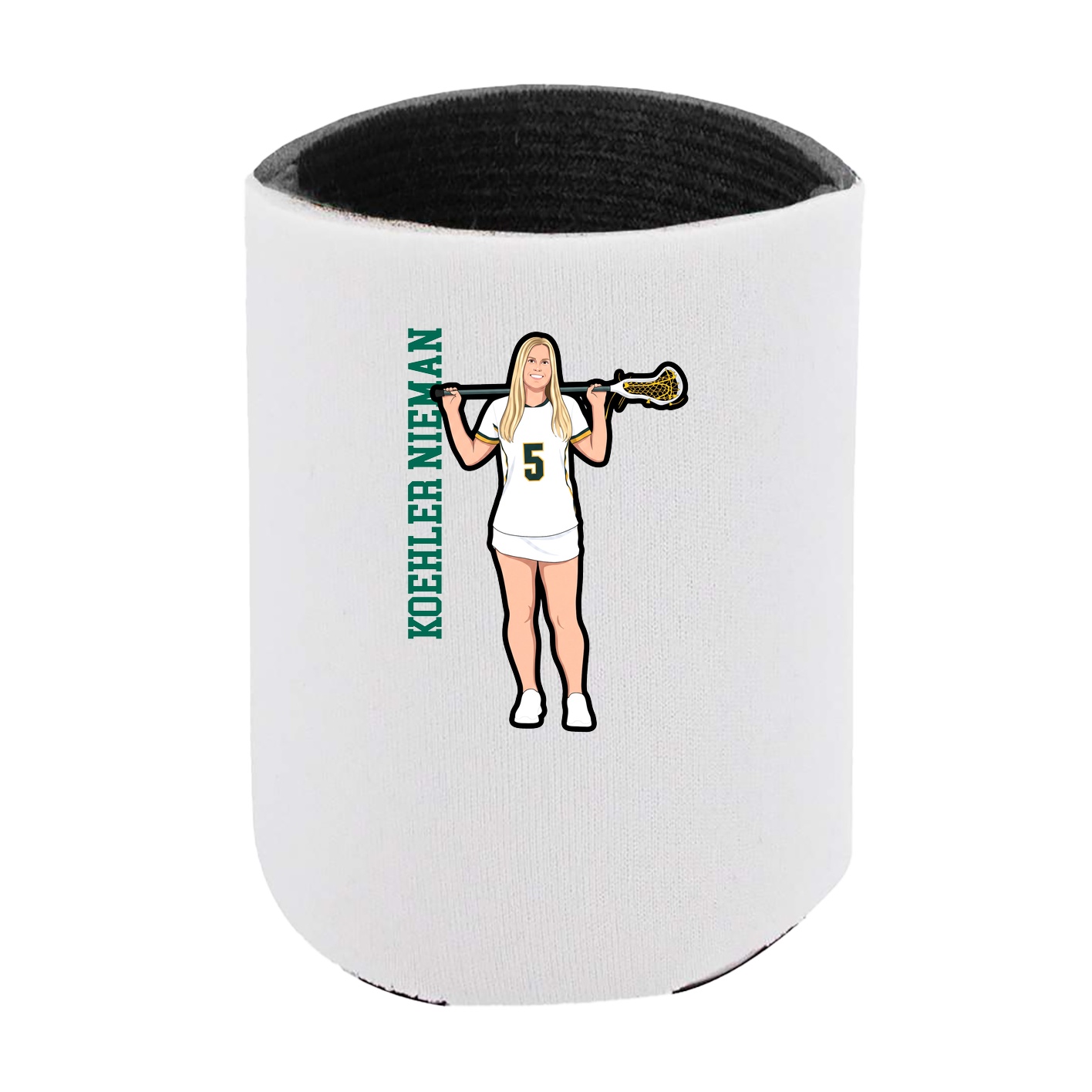 Can Holder — Name Vertical in White