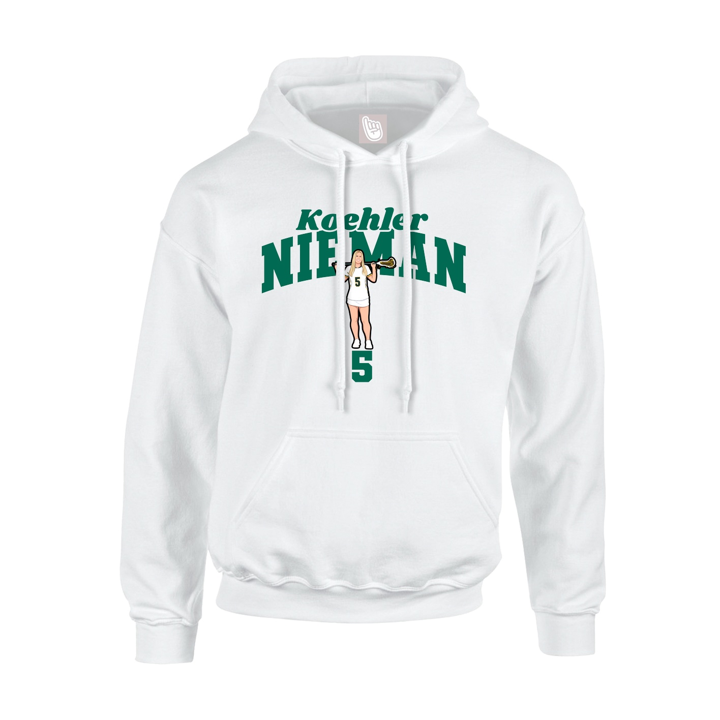 Hoodie — Signature Arch in White