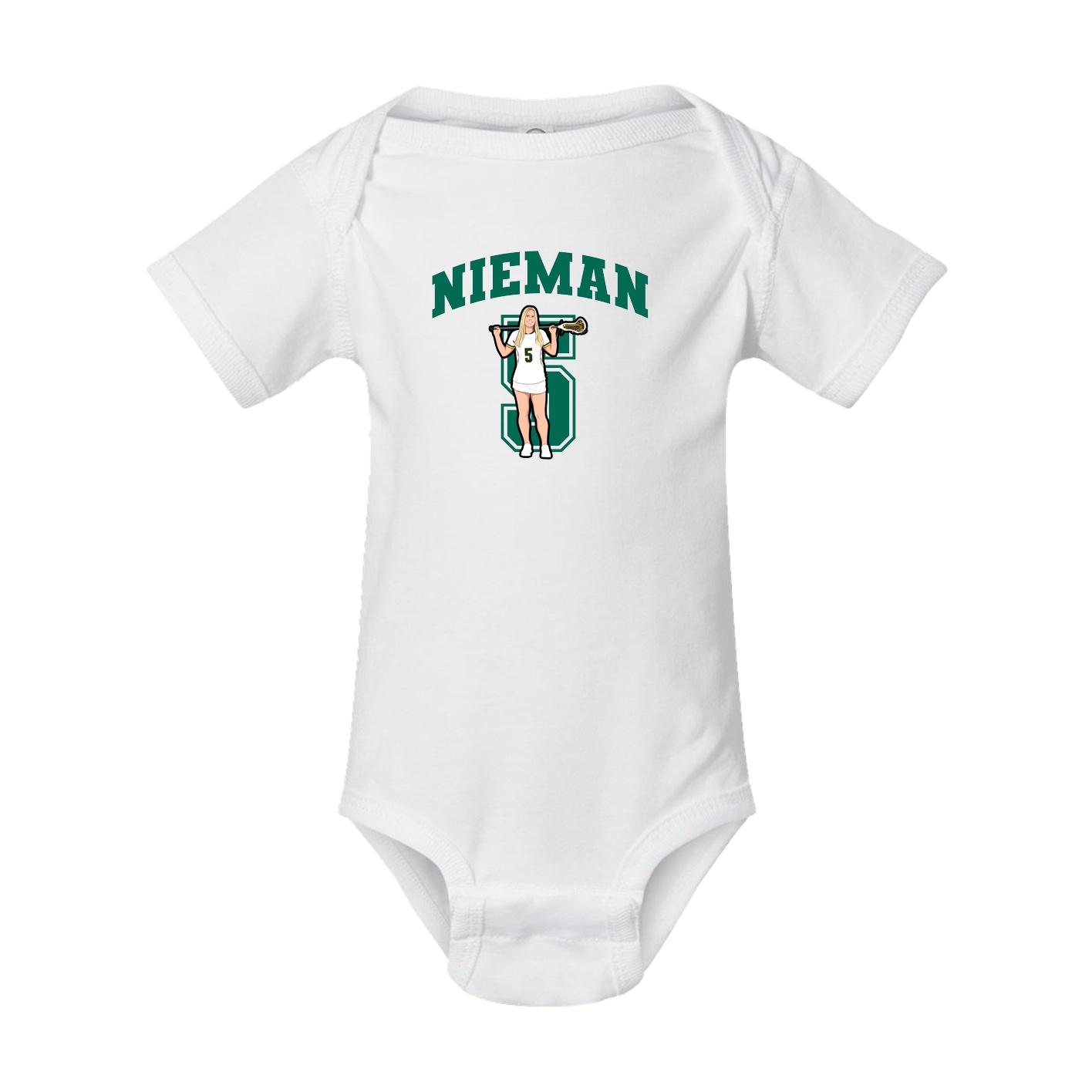 Baby Onesie — Number in White