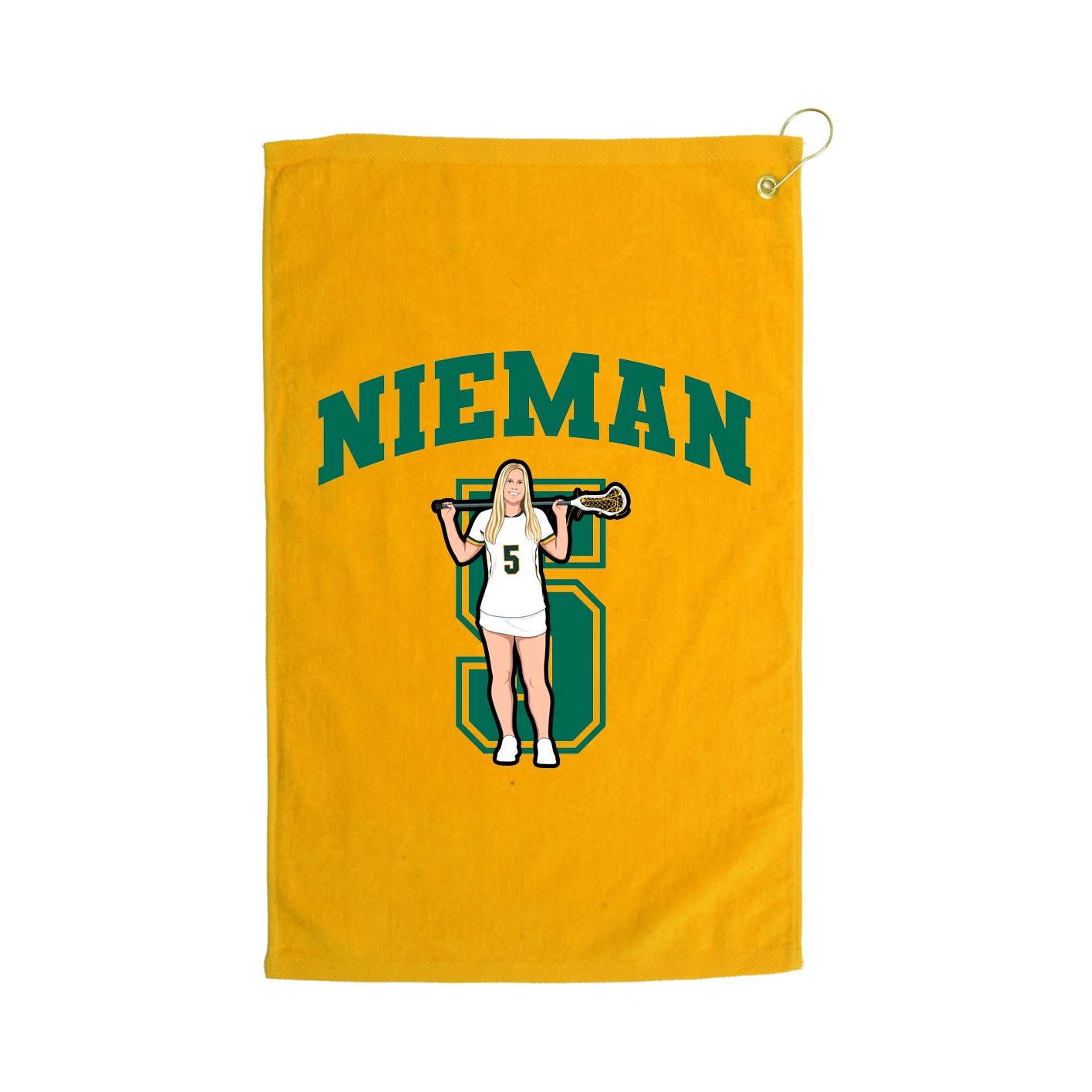 Golf Towel — Number in Gold