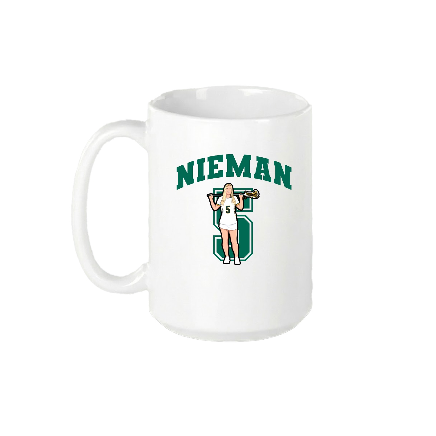 15oz Coffee Mug — Number in White