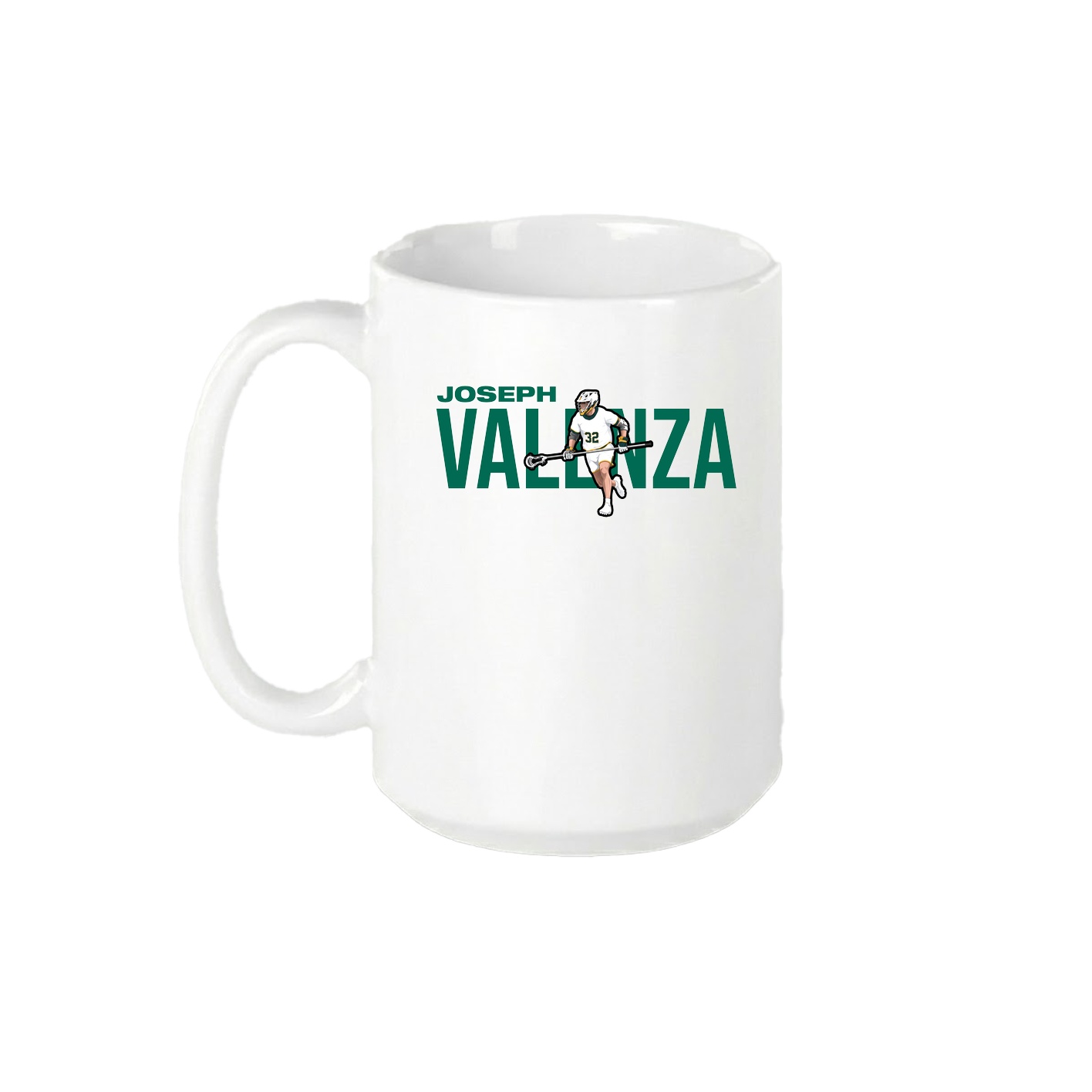 15oz Coffee Mug — Player Name in White